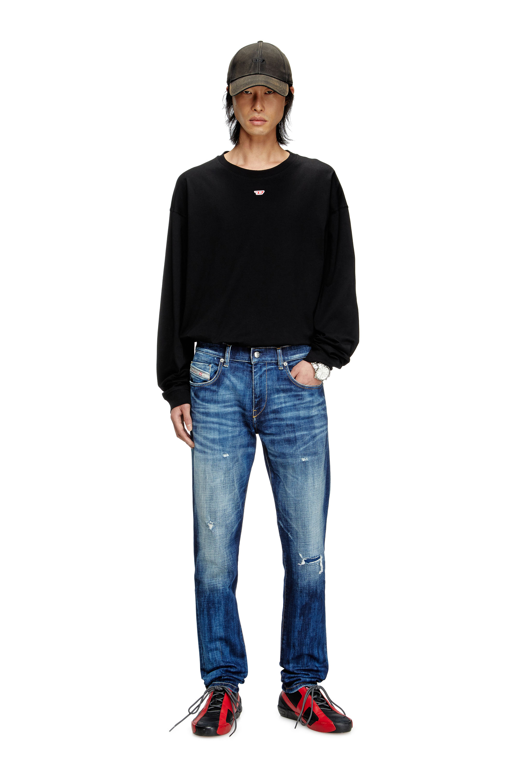 Diesel - Man's Slim Jeans 2019 D-Strukt 09M17, Dark Blue - 1