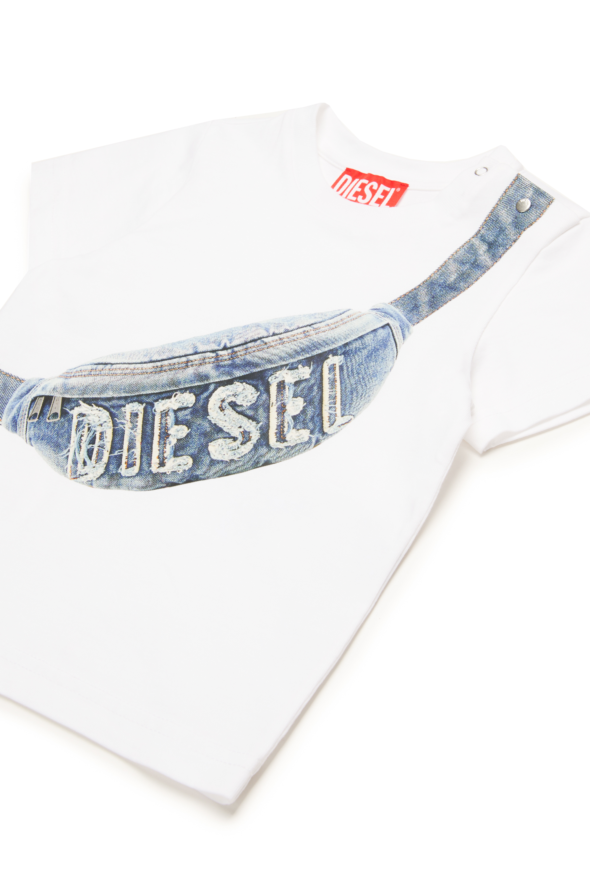 Diesel - TGIBBIB, Man's T-shirt with bumbag print in White - 3