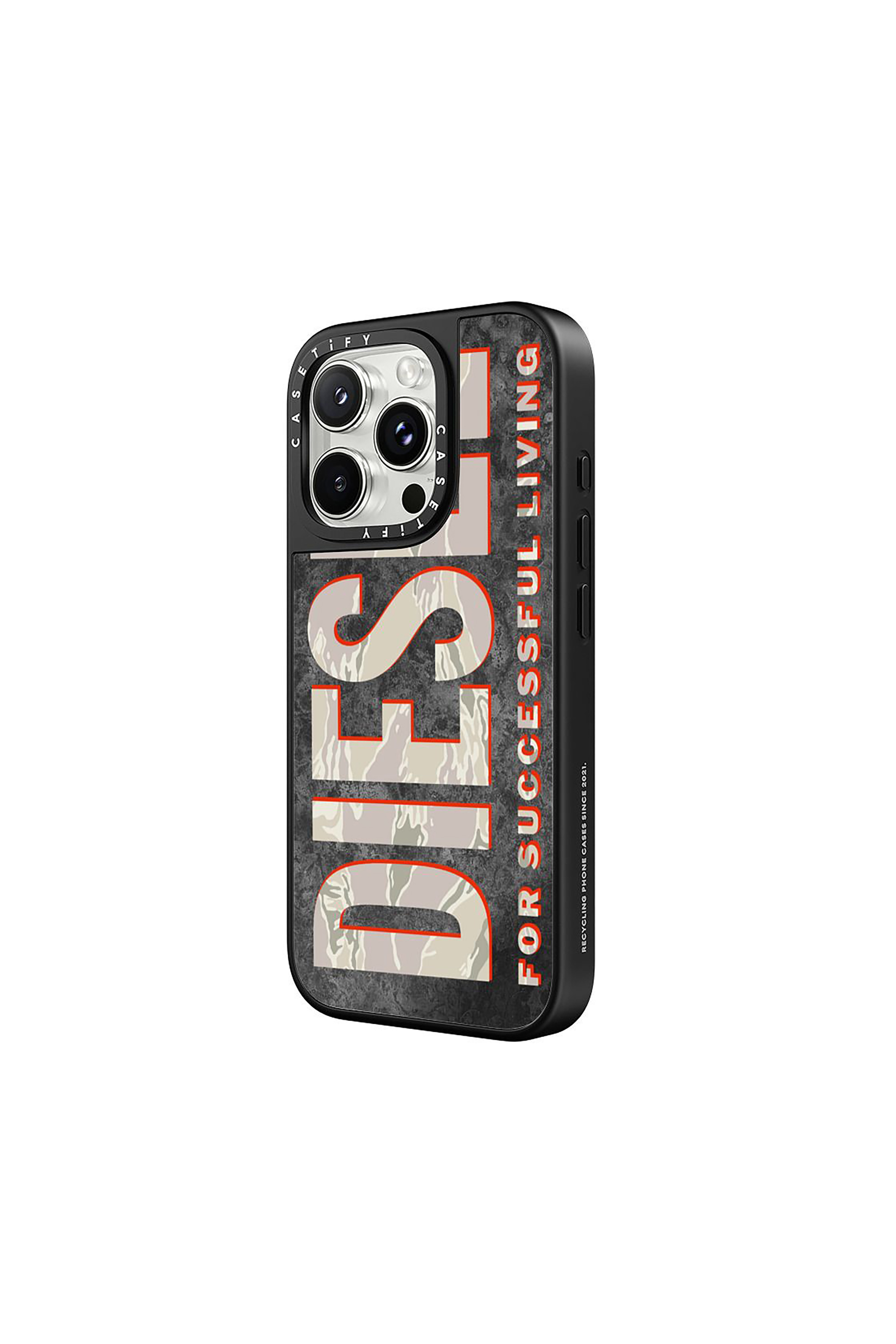 Diesel - 60330 CASETIFY MOULDED CASE, Unisex's Magsafe Camo Case iPhone 16 Pro in Brown/White - 2