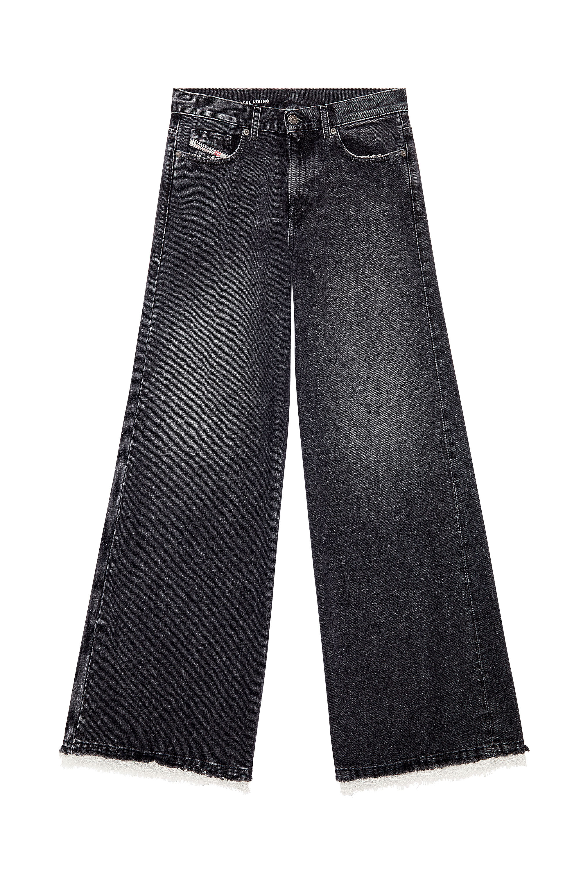 Diesel - Bootcut and Flare Jeans 1978 D-Akemi 007S2, Black/Dark grey - Image 5