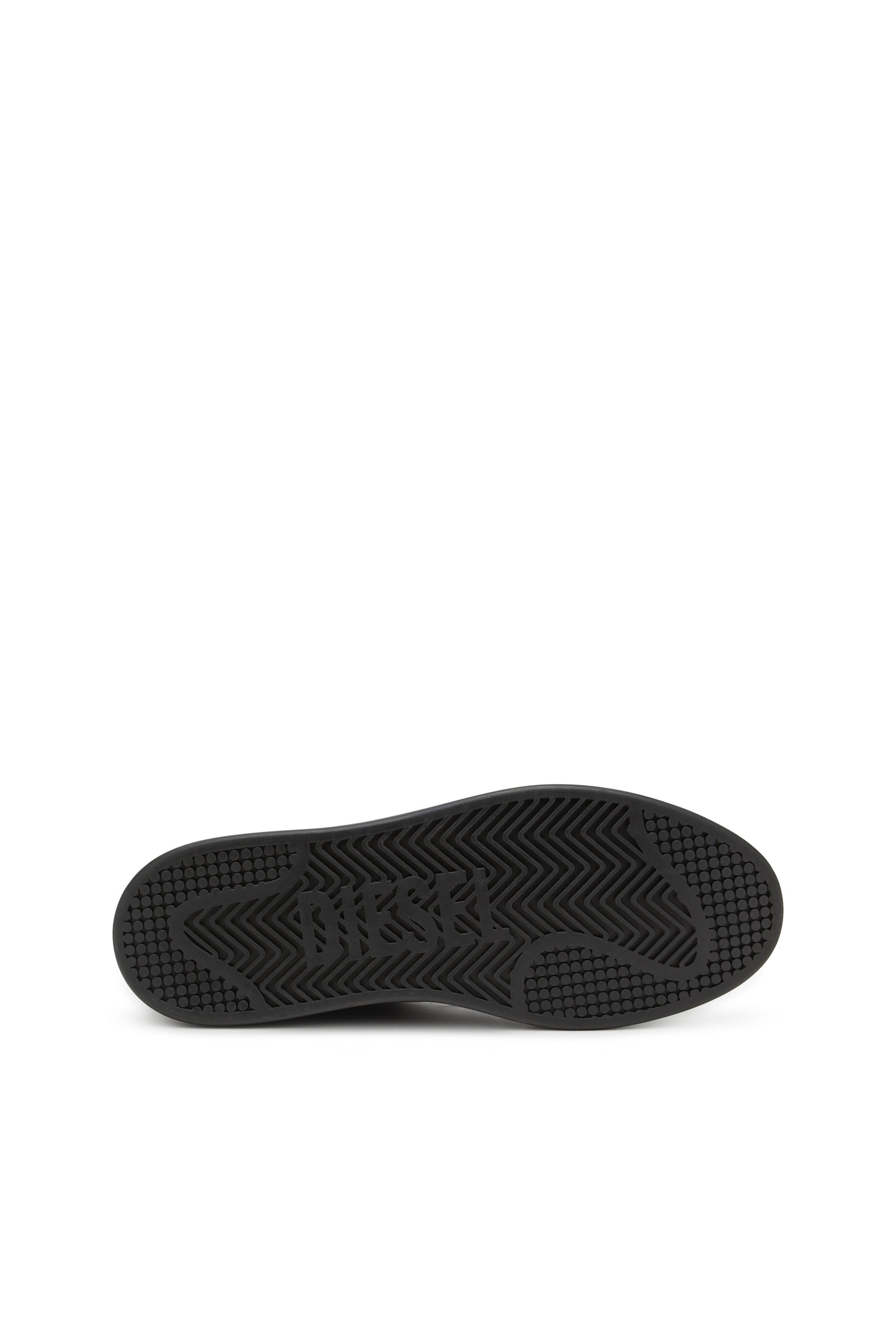 Diesel - S-DAKOTA LOW, Man's Leather sneakers with perforated logo in Black - 5