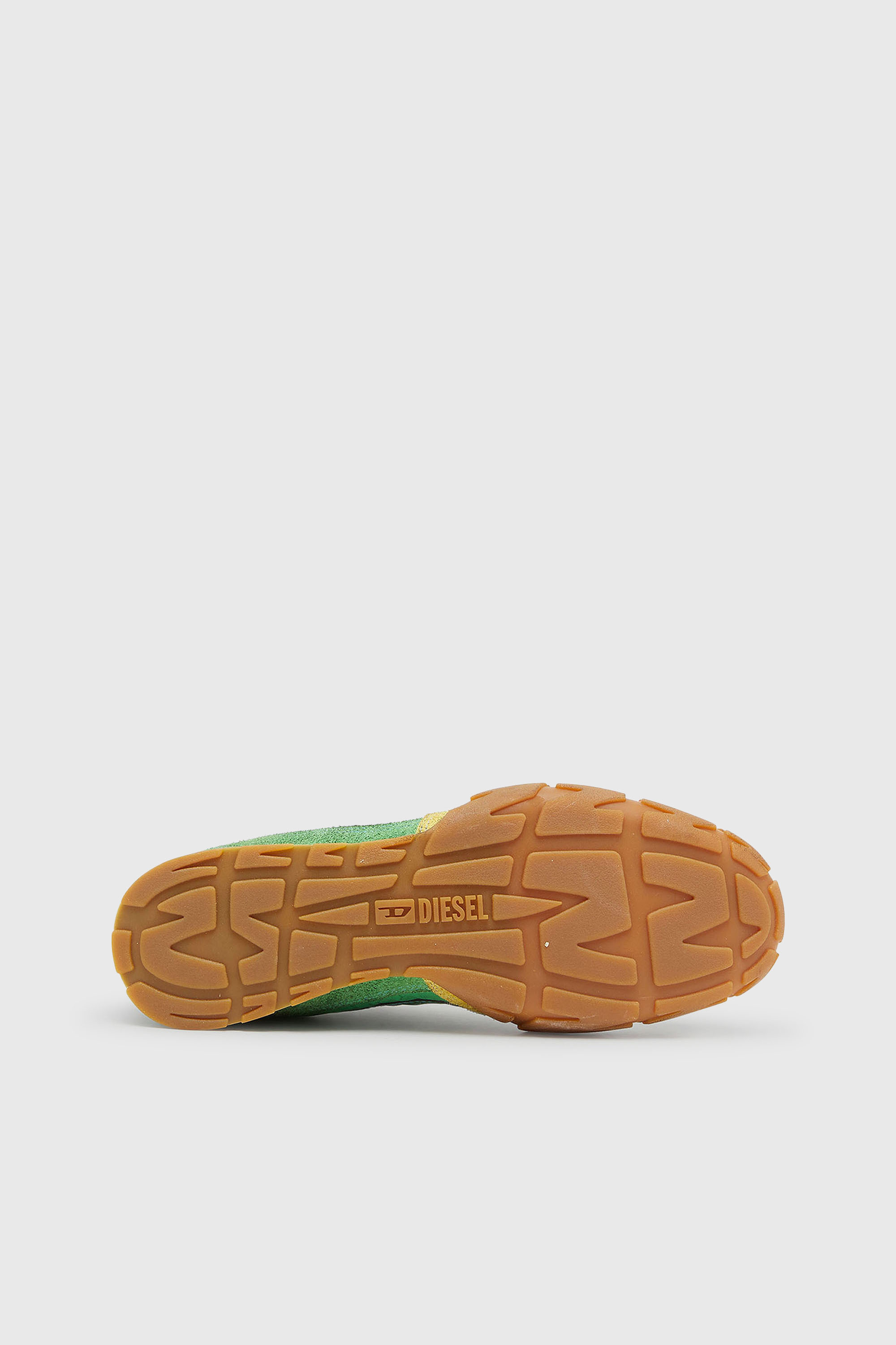 Diesel - S-PAGODHA LOW, Man's S-Pagodha - Sneakers in leather and nylon in Green - 5