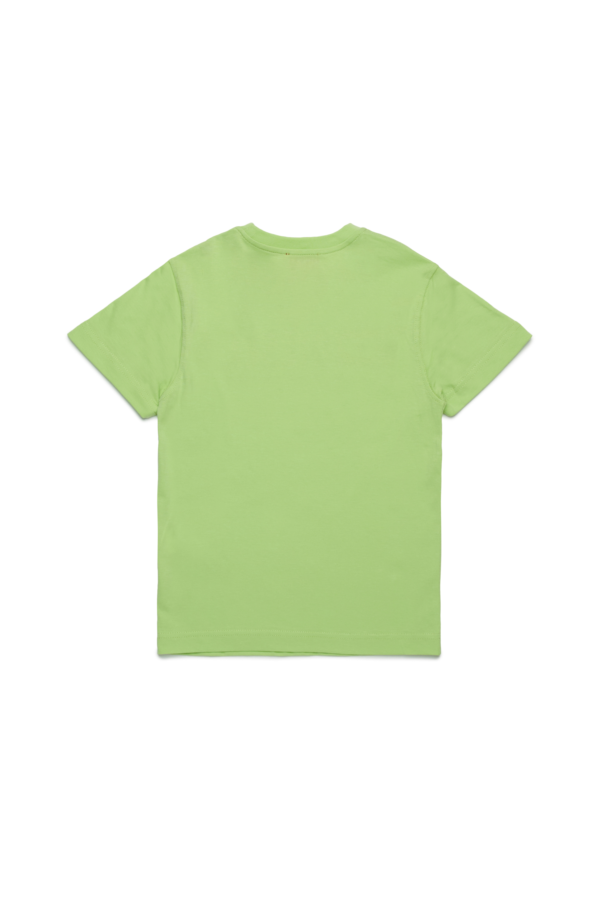 Diesel - TADJUSTK14, Man's Cotton T-shirt with printed logo in Green - 2
