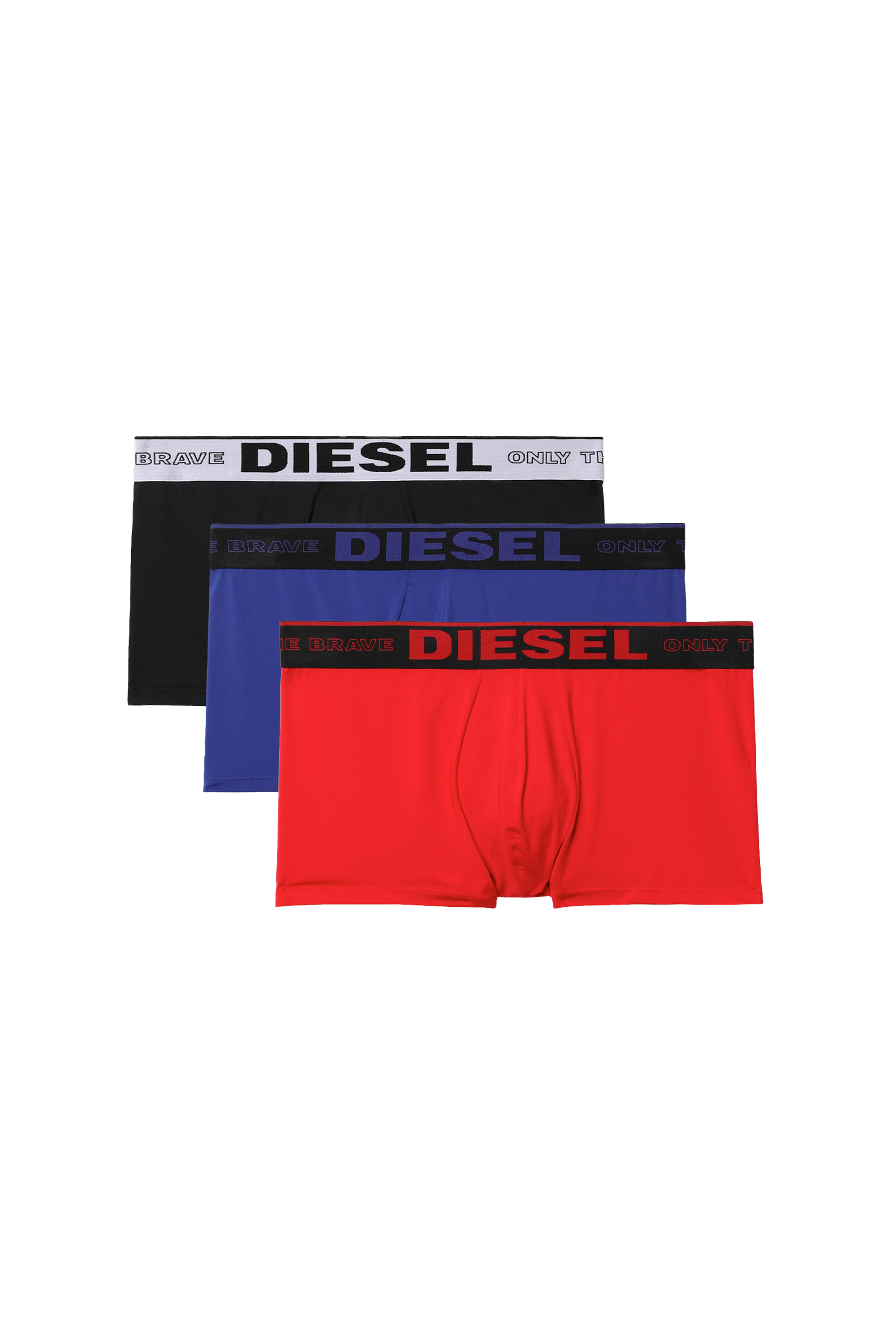 55-D-THREEPACK, Black/Red - Trunks