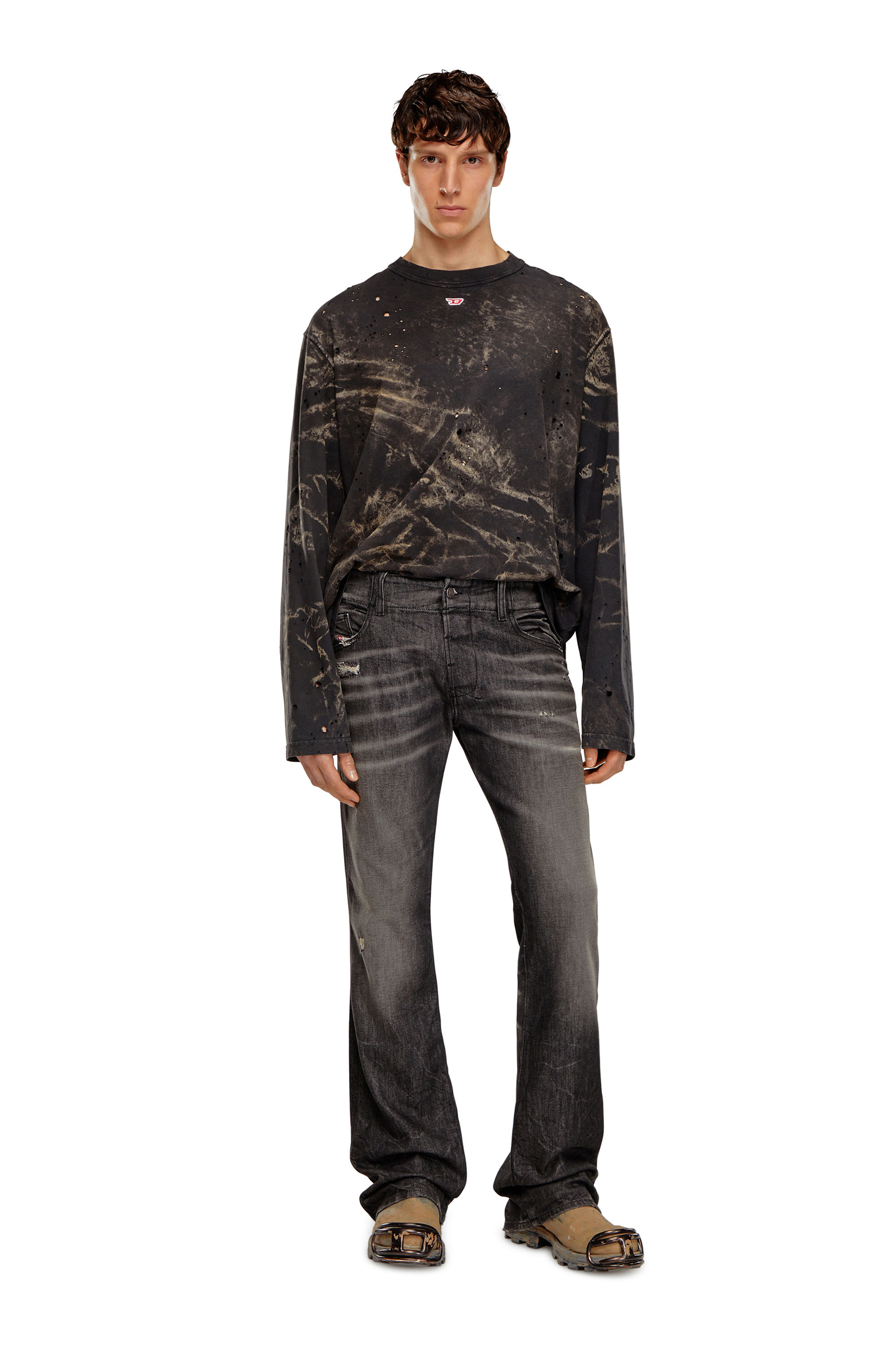 Diesel - Bootcut Jeans D-Backler 09H51, Black/Dark grey - Image 4