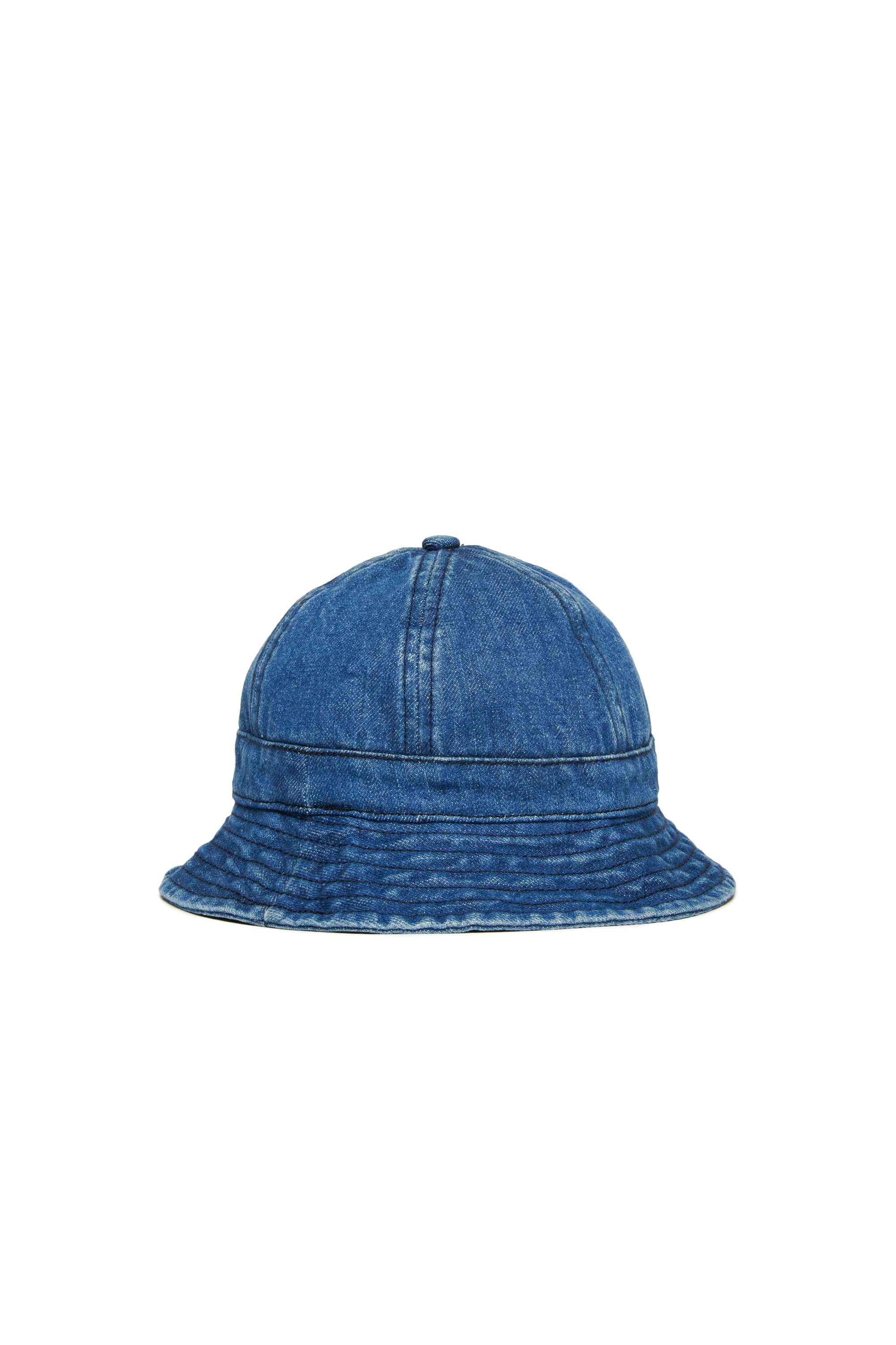 Diesel - FDENB, Unisex's Denim bucket hat with Oval D patch in Medium blue - 2