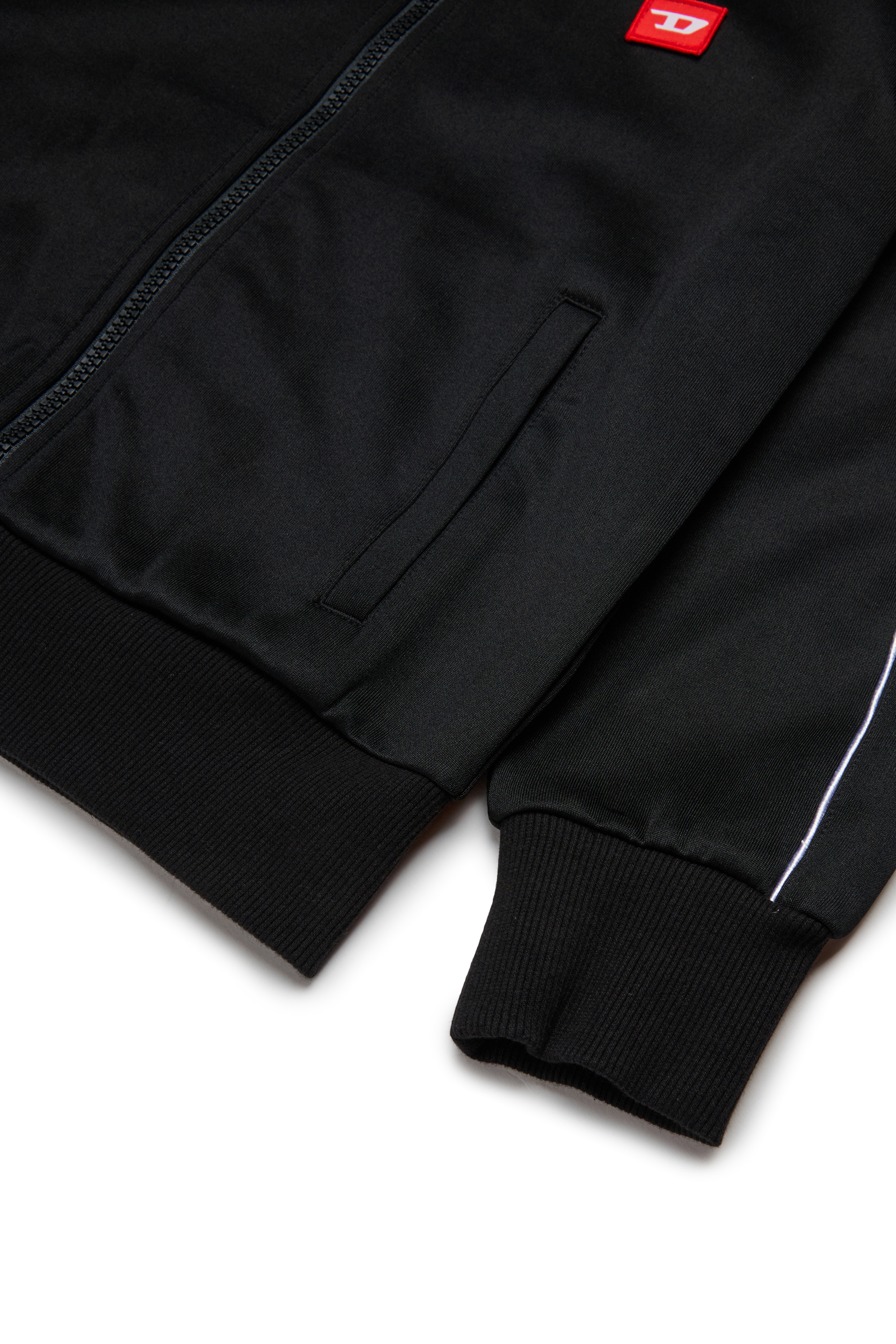 Diesel - SLOCKD, Man's Zip-up sweatshirt in Black - 4