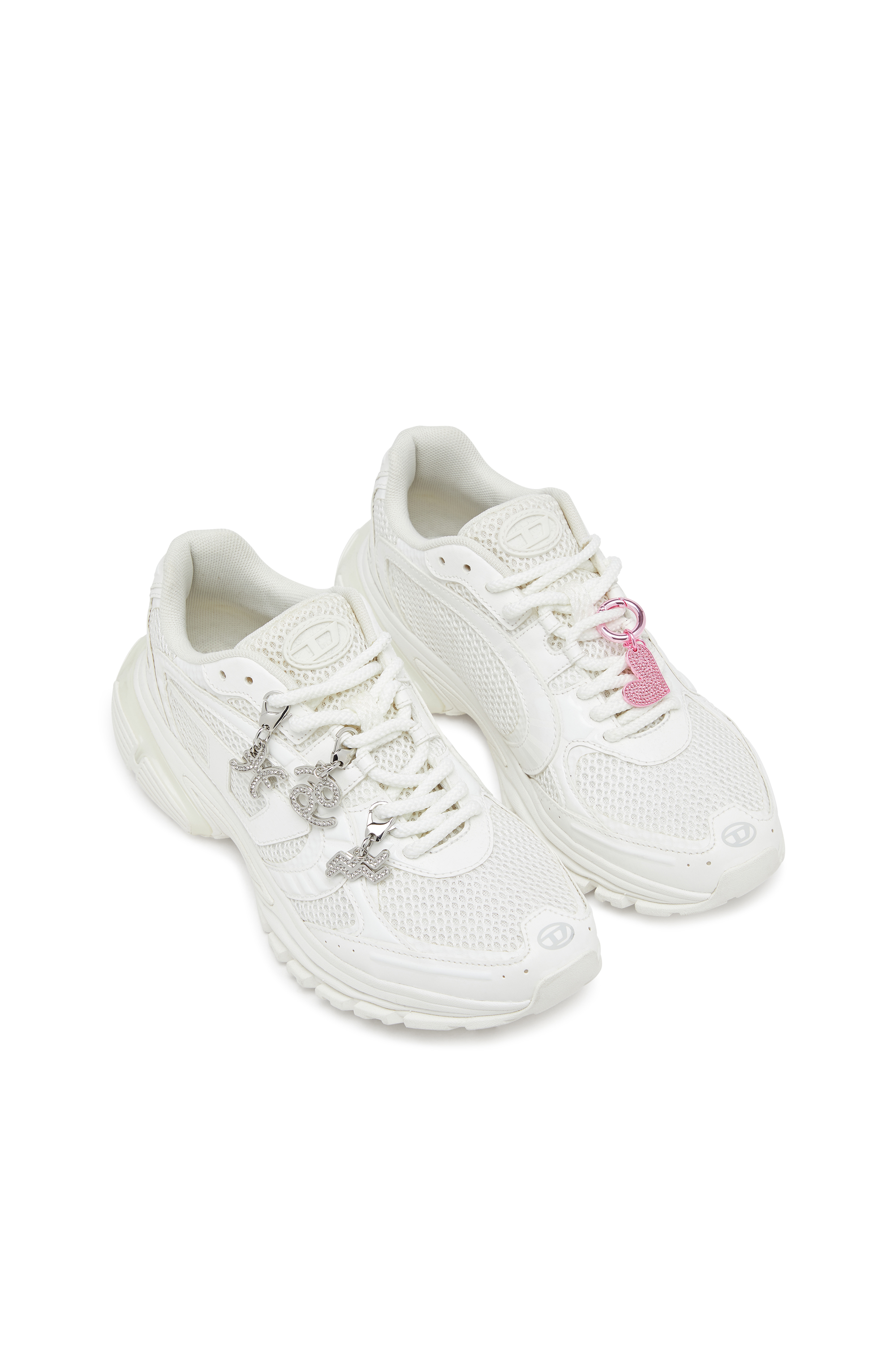 Diesel - S-PRO-V-DENSE LOW W, Woman's S-Pro-V-Dense-Monochrome mesh sneakers with Oval D logo in White - 2