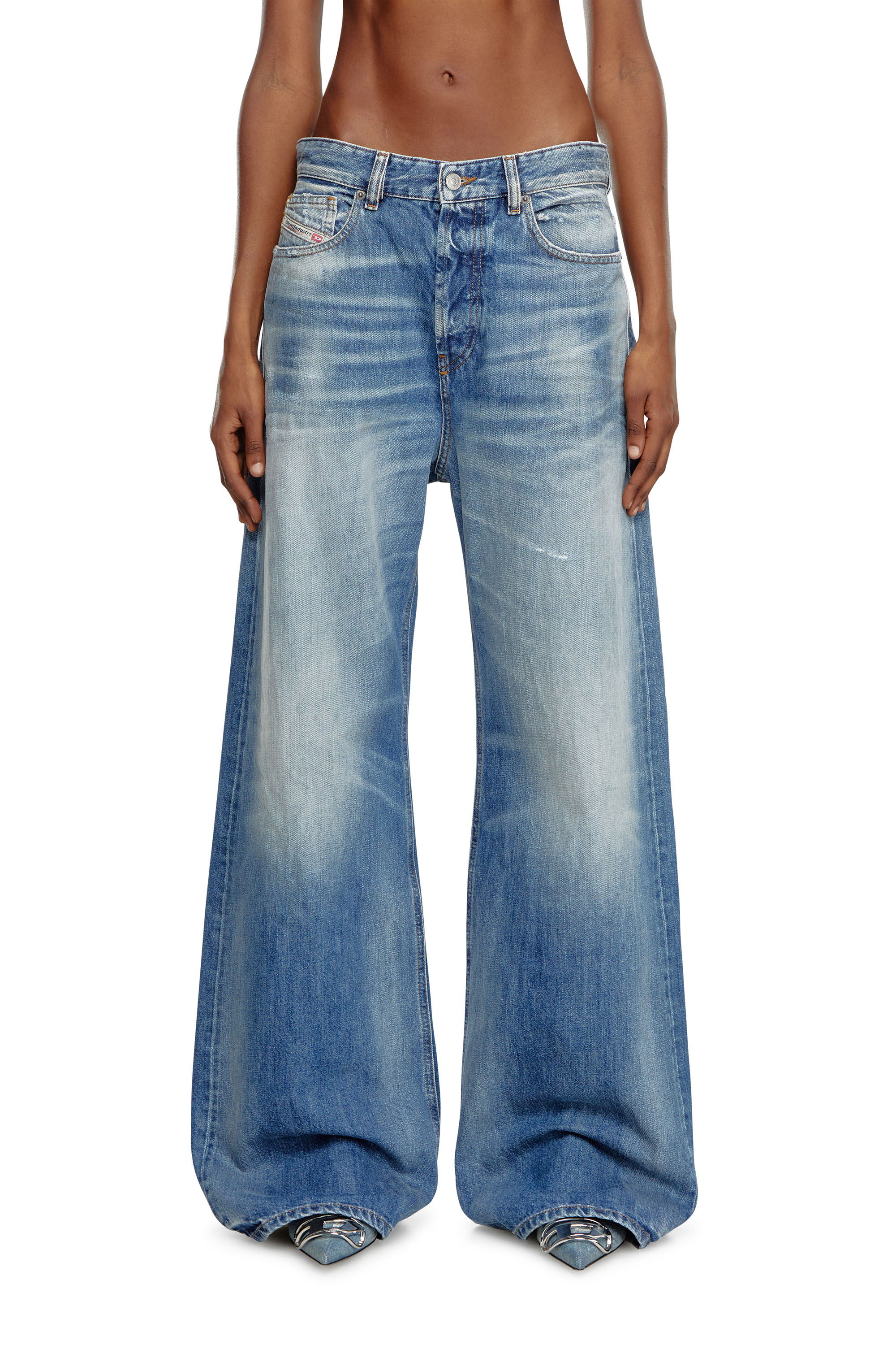 Diesel - Woman's Relaxed Jeans 1996 D-Sire 09J86, Medium blue - 1