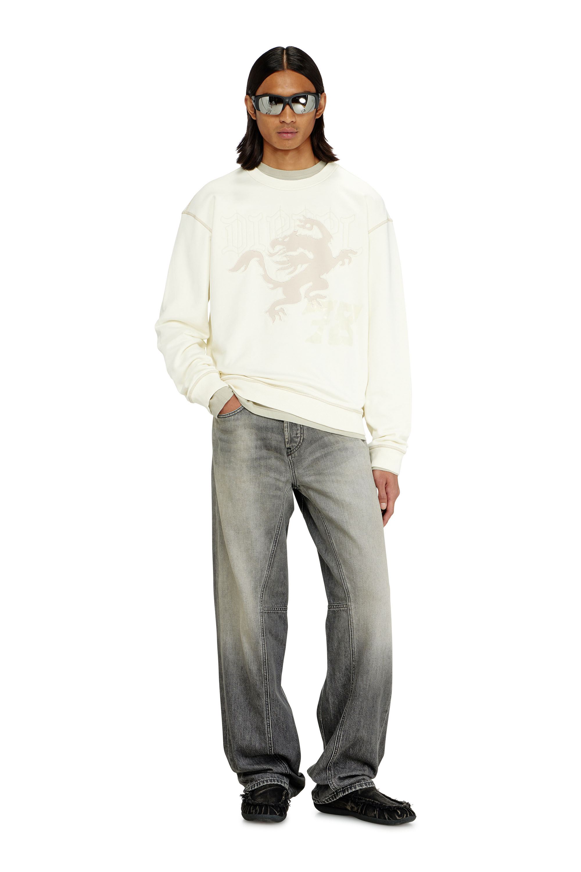 Diesel - S-NORM-AA3, Man's Sweatshirt with embroidery and print in null - 2