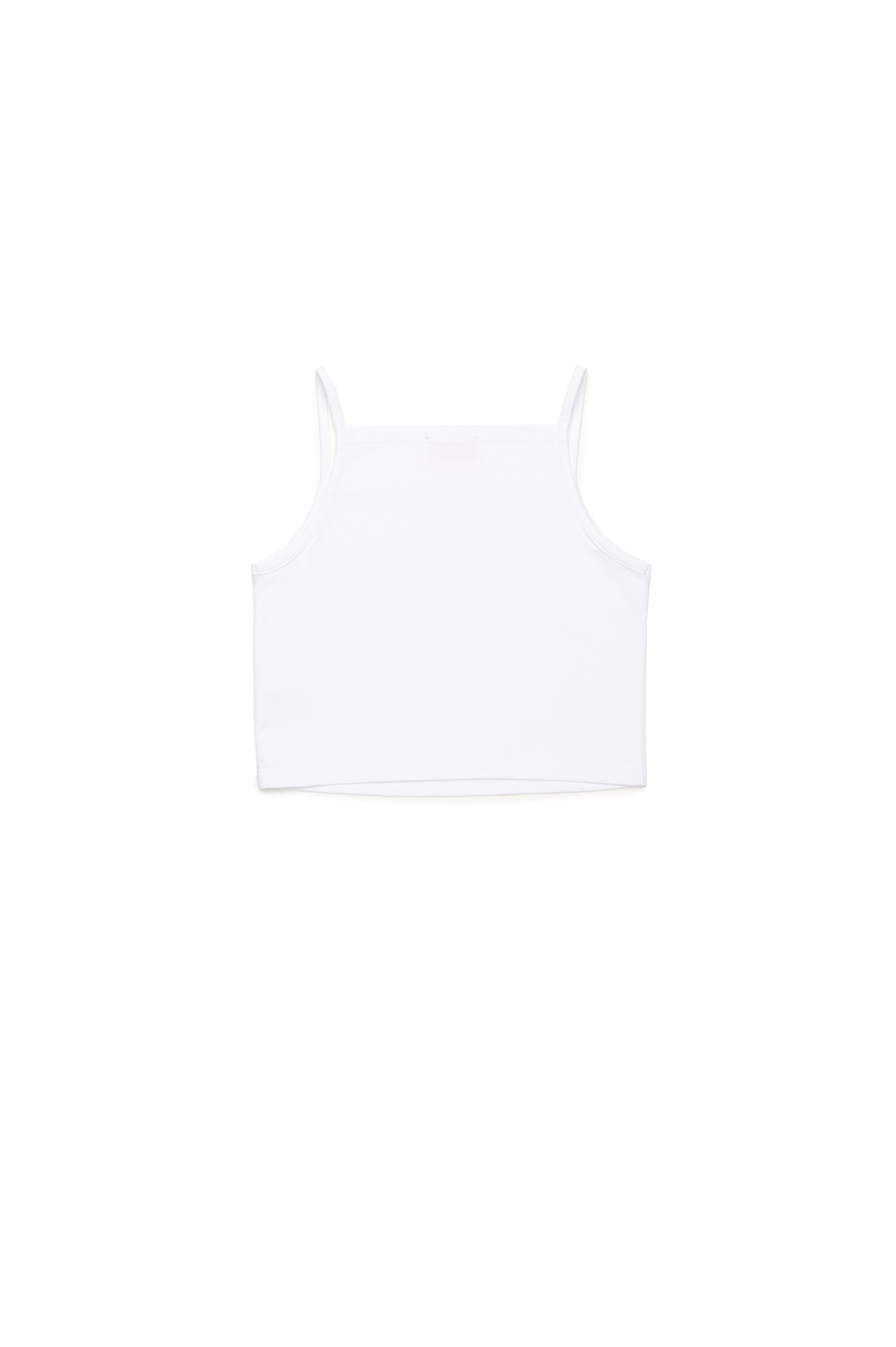 Diesel - TRIND, Woman's Cami top with crystal Oval D logo in White - 2