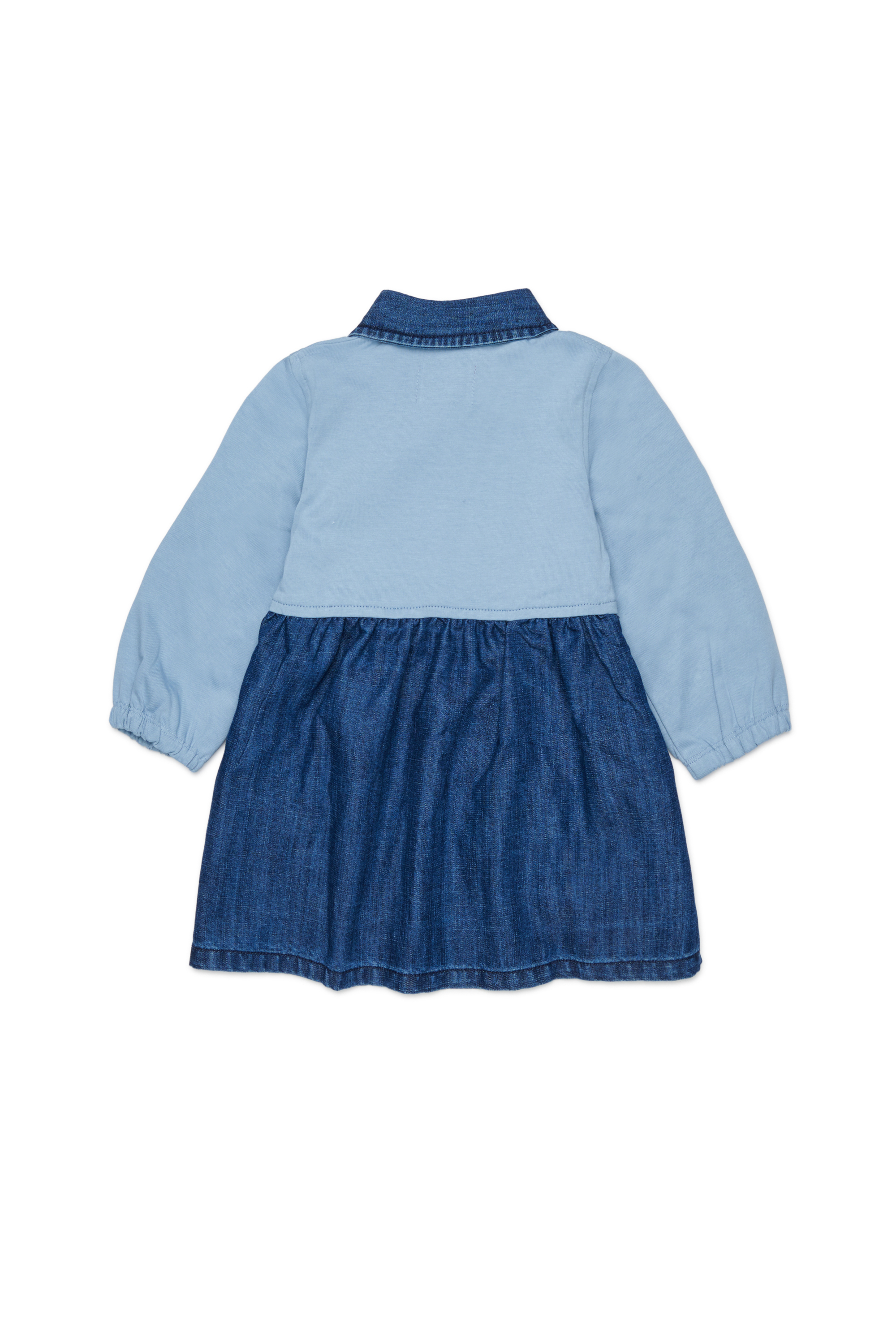 Diesel - DROSEB, Woman's Shirt dress in cotton and denim with rose print in Medium blue - 2