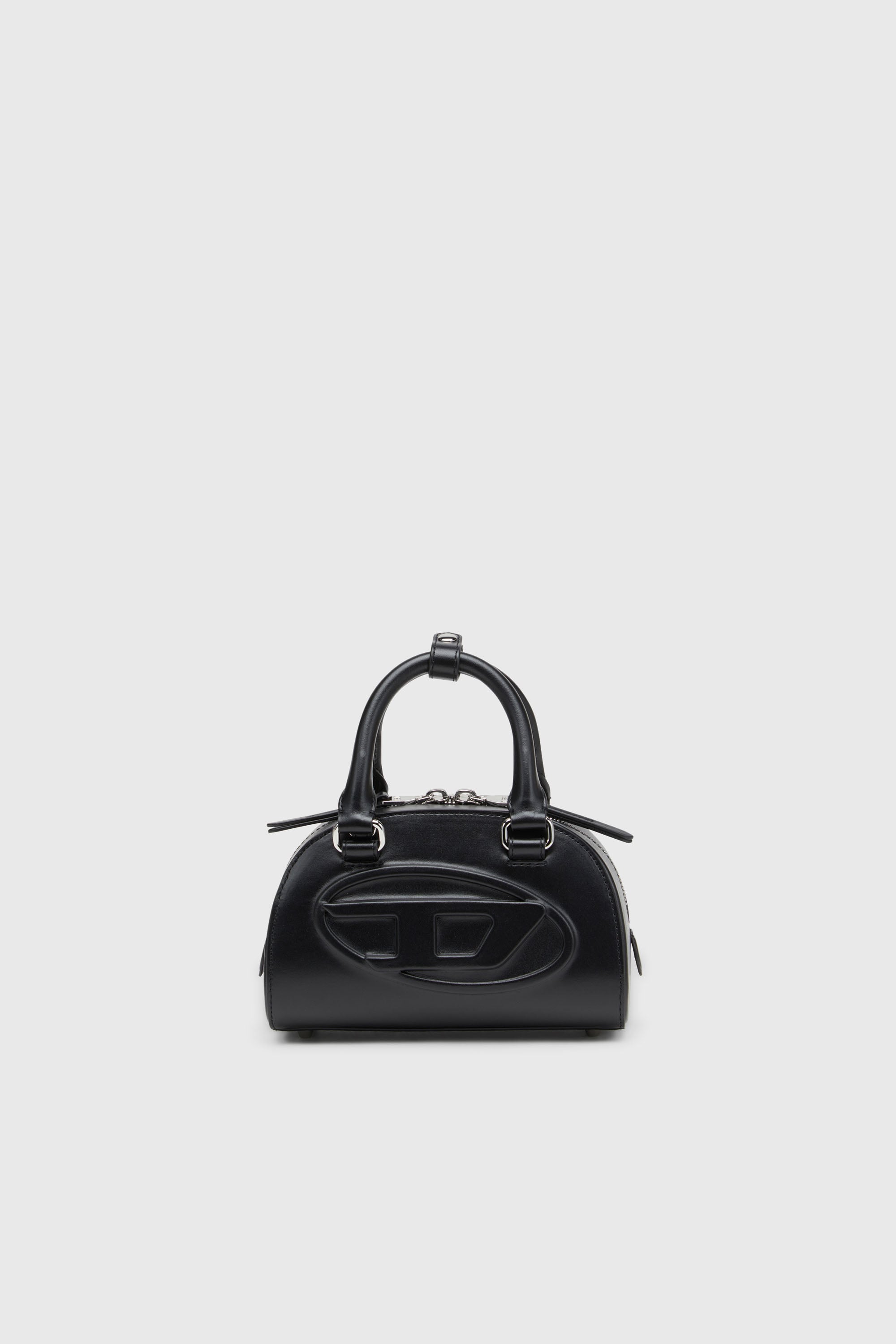 Diesel - 1DR DOME CROSSBODY, Woman's 1DR Dome-Leather Small bowling bag in Black - 1