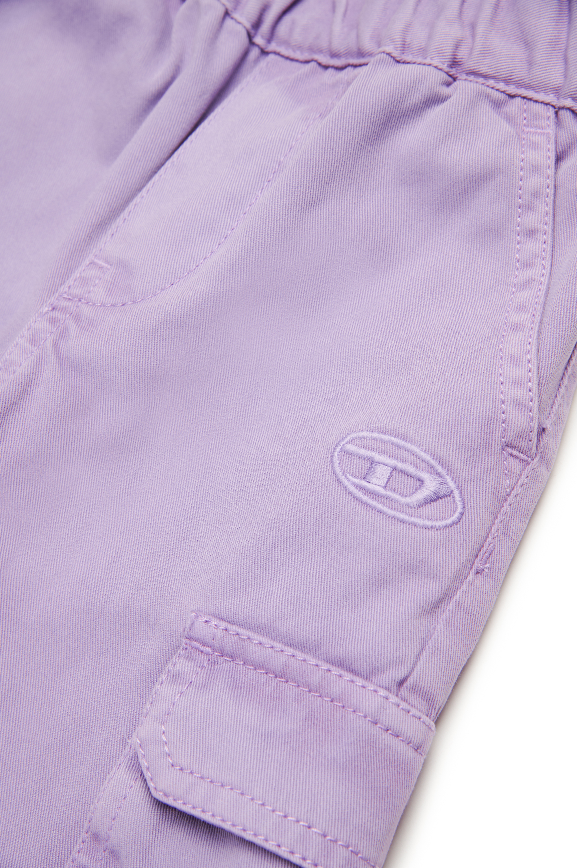 Diesel - PRATIB, Woman's Cargo pants in cotton gabardine in Lilac - 4