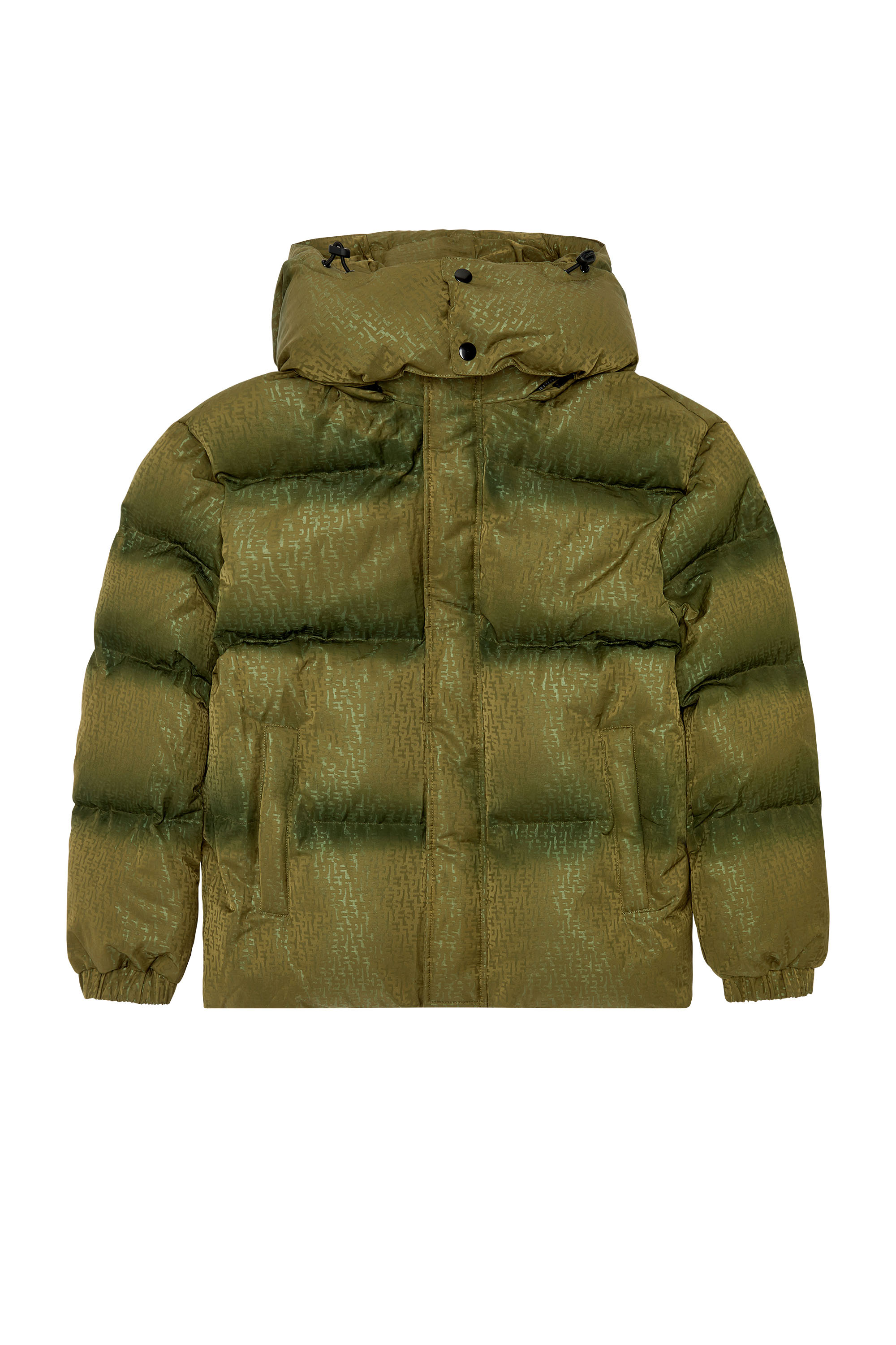 Diesel - W-ROLFYS-MON, Man's Puffer jacket with monogram motif in Military Green - 2