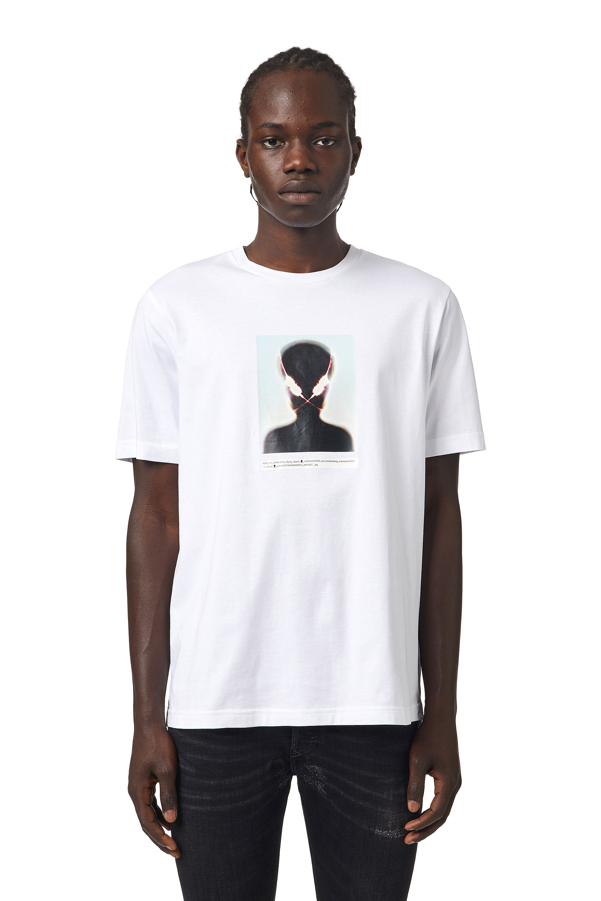 T-DIEGOS-SLITS-B81, White - T-Shirts