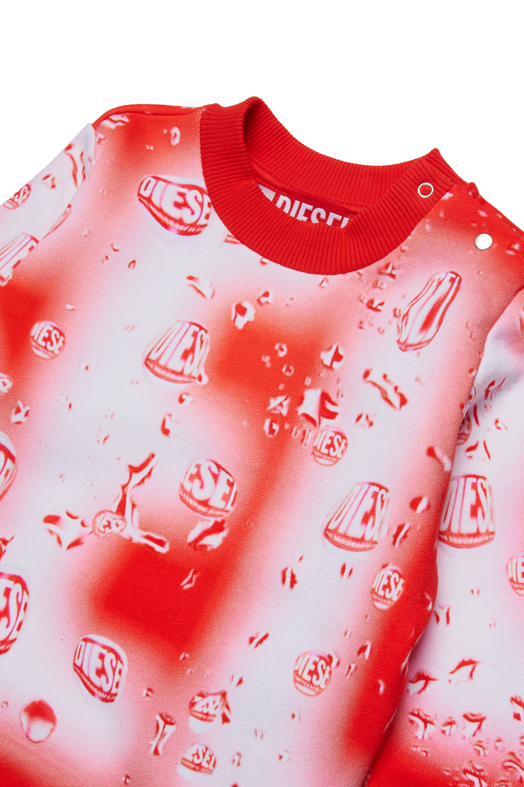 Diesel - SECONB, Unisex's Cotton sweatshirt with logo in Red - 3