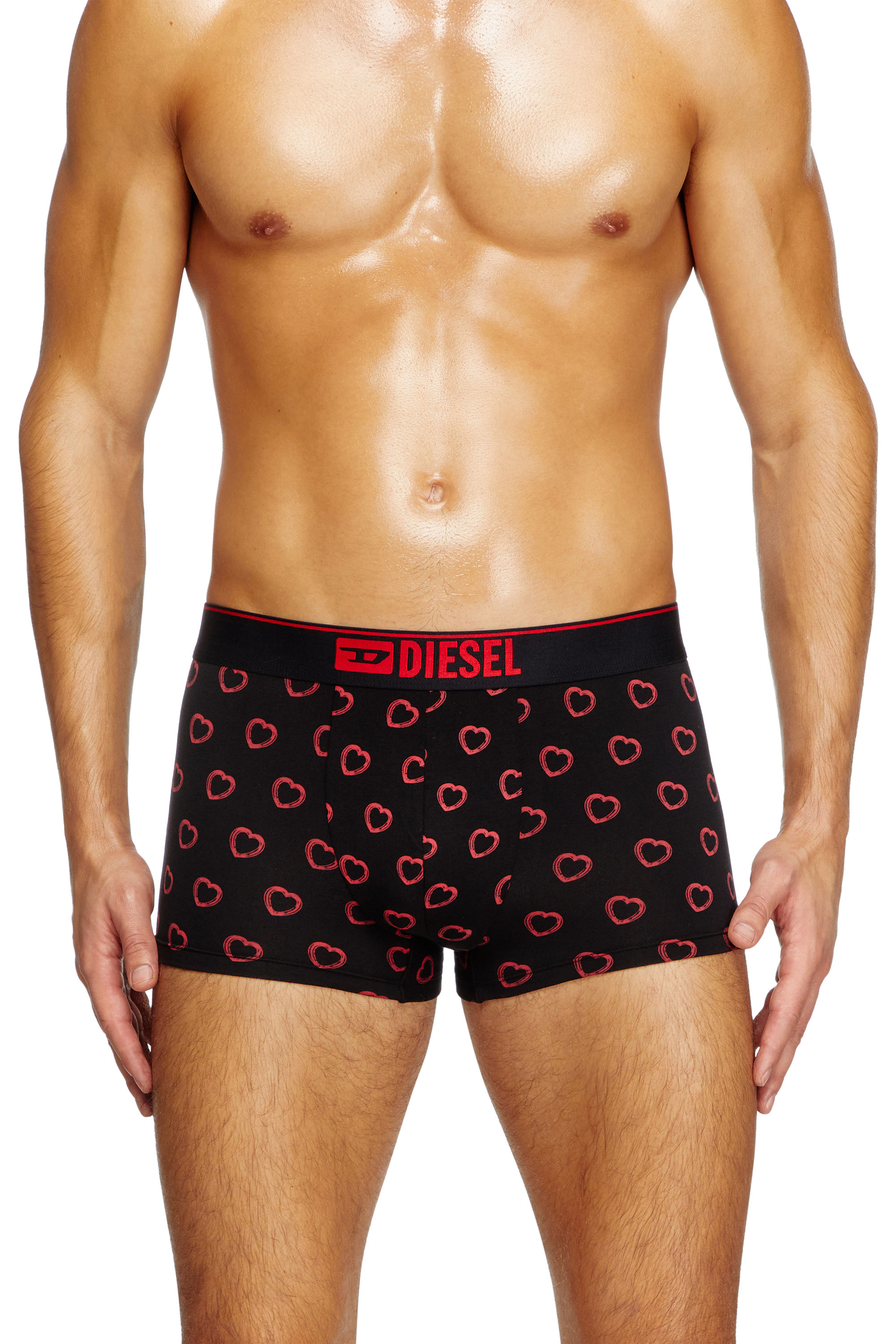 Diesel - DAMIEN-GFT-3PACK, Man's Three-pack boxer briefs with heart motif in Red/Black - 2