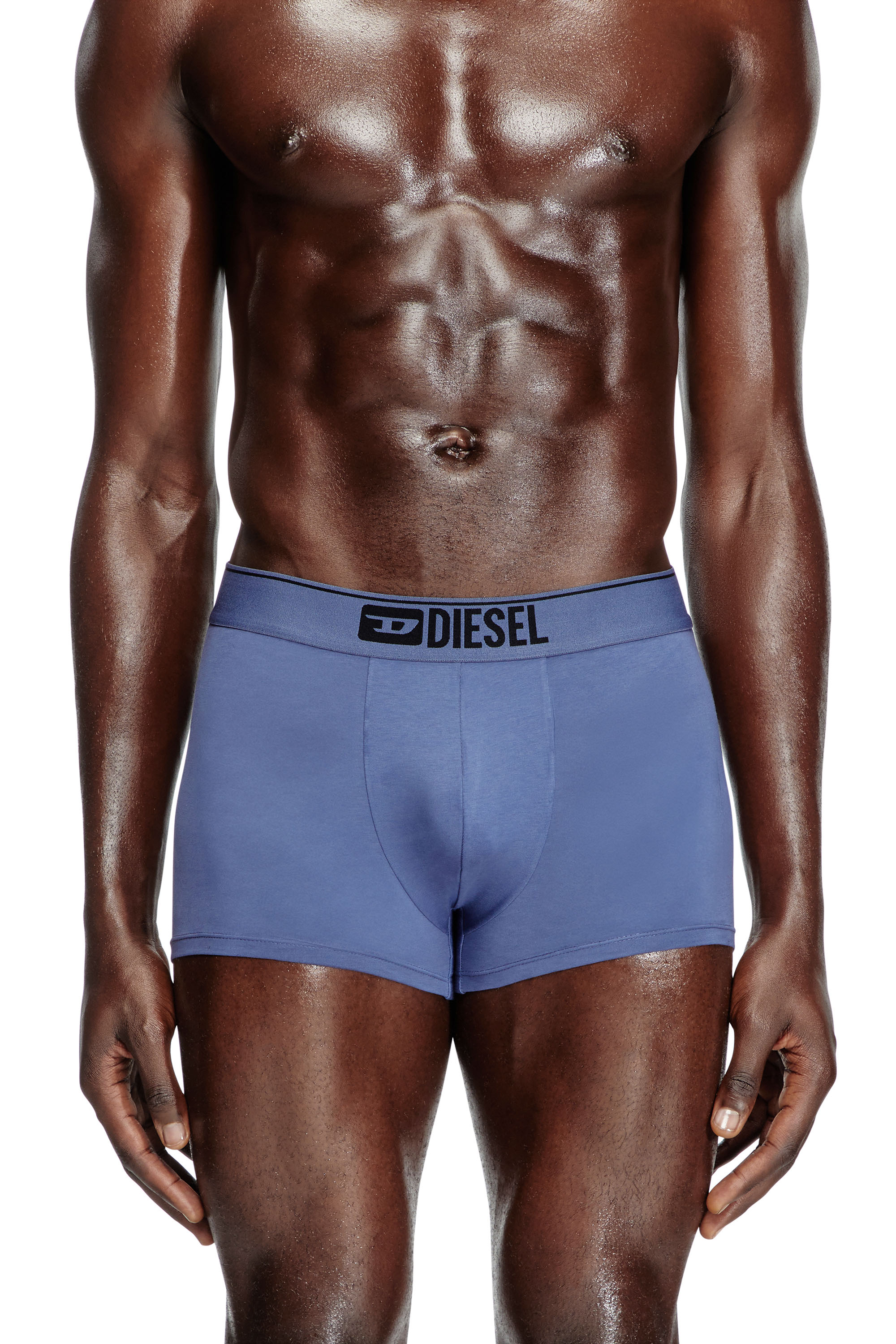 Diesel - UMBX-DAMIENTHREEPACK, Man's Three-pack of plain boxer briefs in Black/Blue - 2