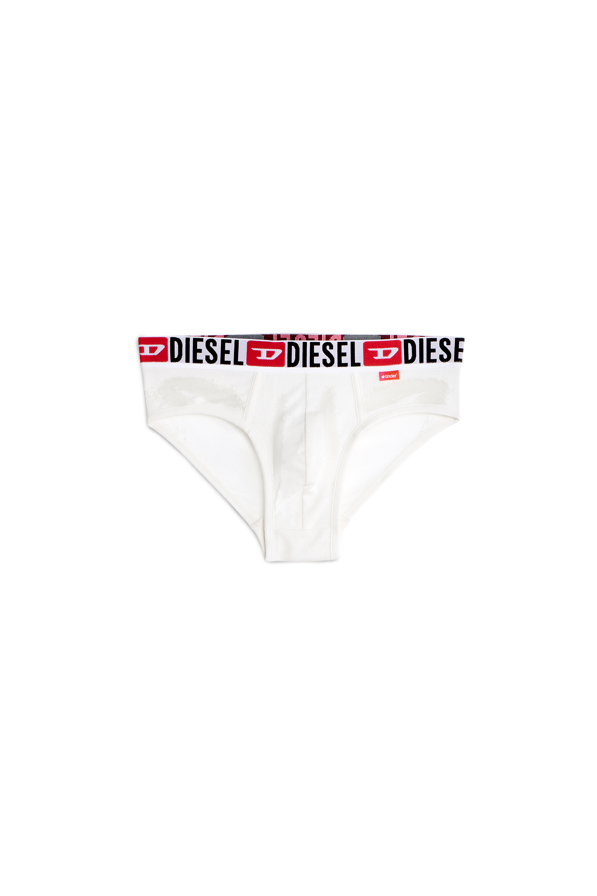 Diesel - PR-ANDRE, Man's Briefs with sheer devor&eacute; effect in White - 4