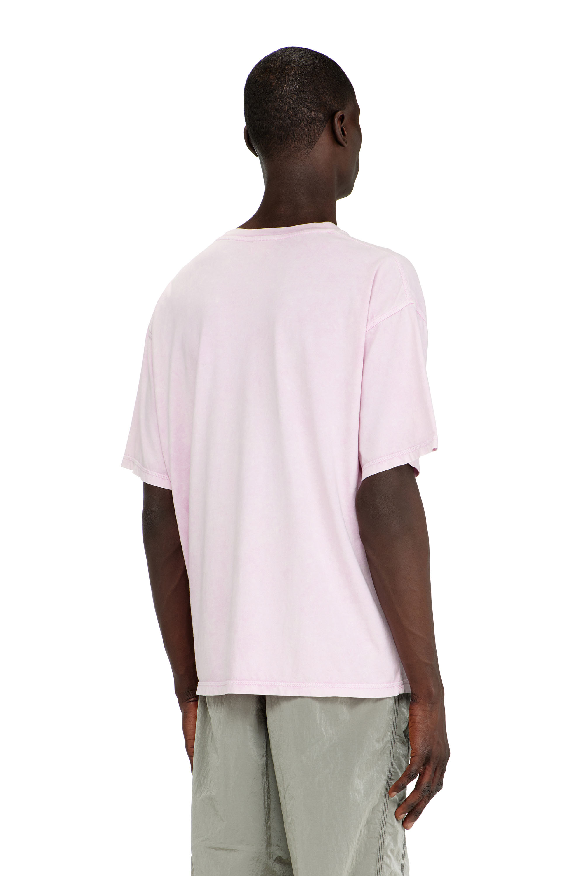 Diesel - T-BOXT-AA14, Man's Cotton T-shirt with treated effect in Pink - 4