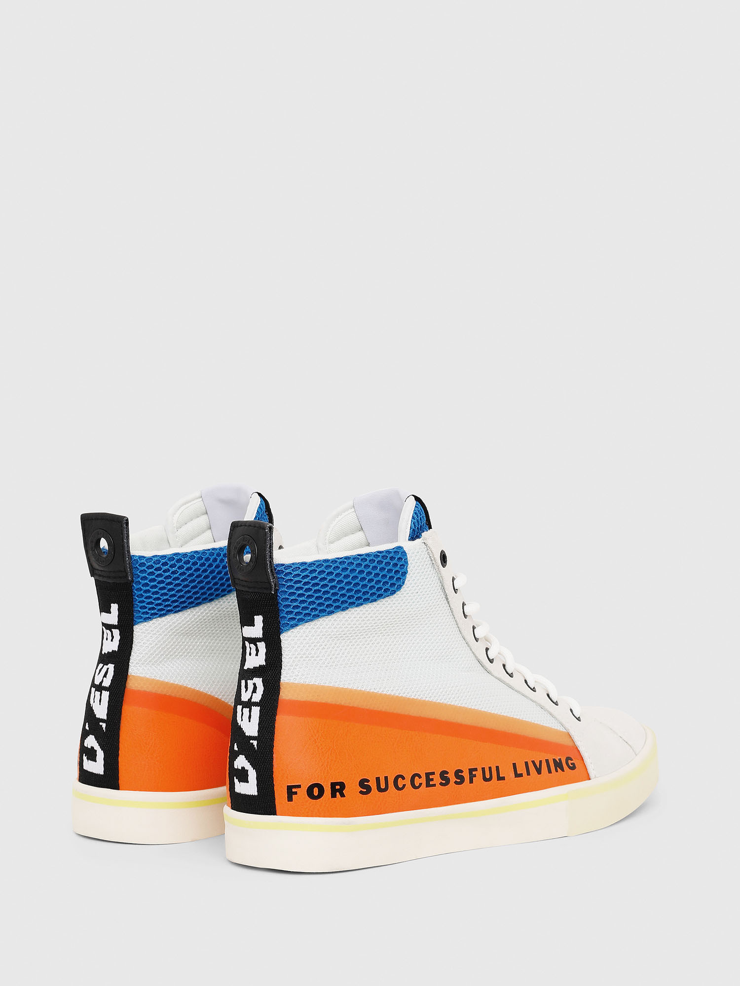 S-DVELOWS MID Men: High-top sneakers in mesh and leather | Diesel