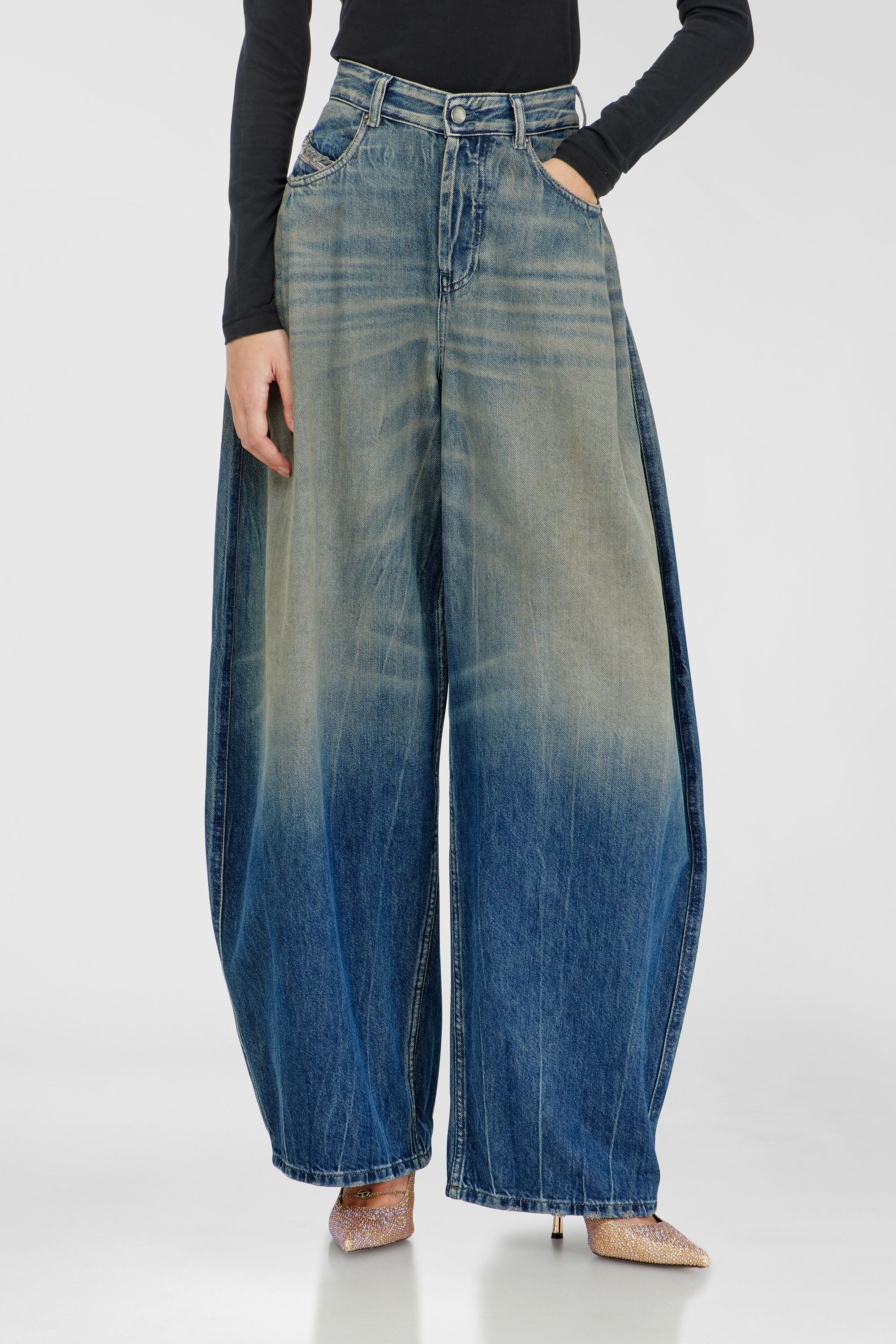 Diesel - Woman's Relaxed Jeans 1987 D-Khelz 09Q72, null - 1