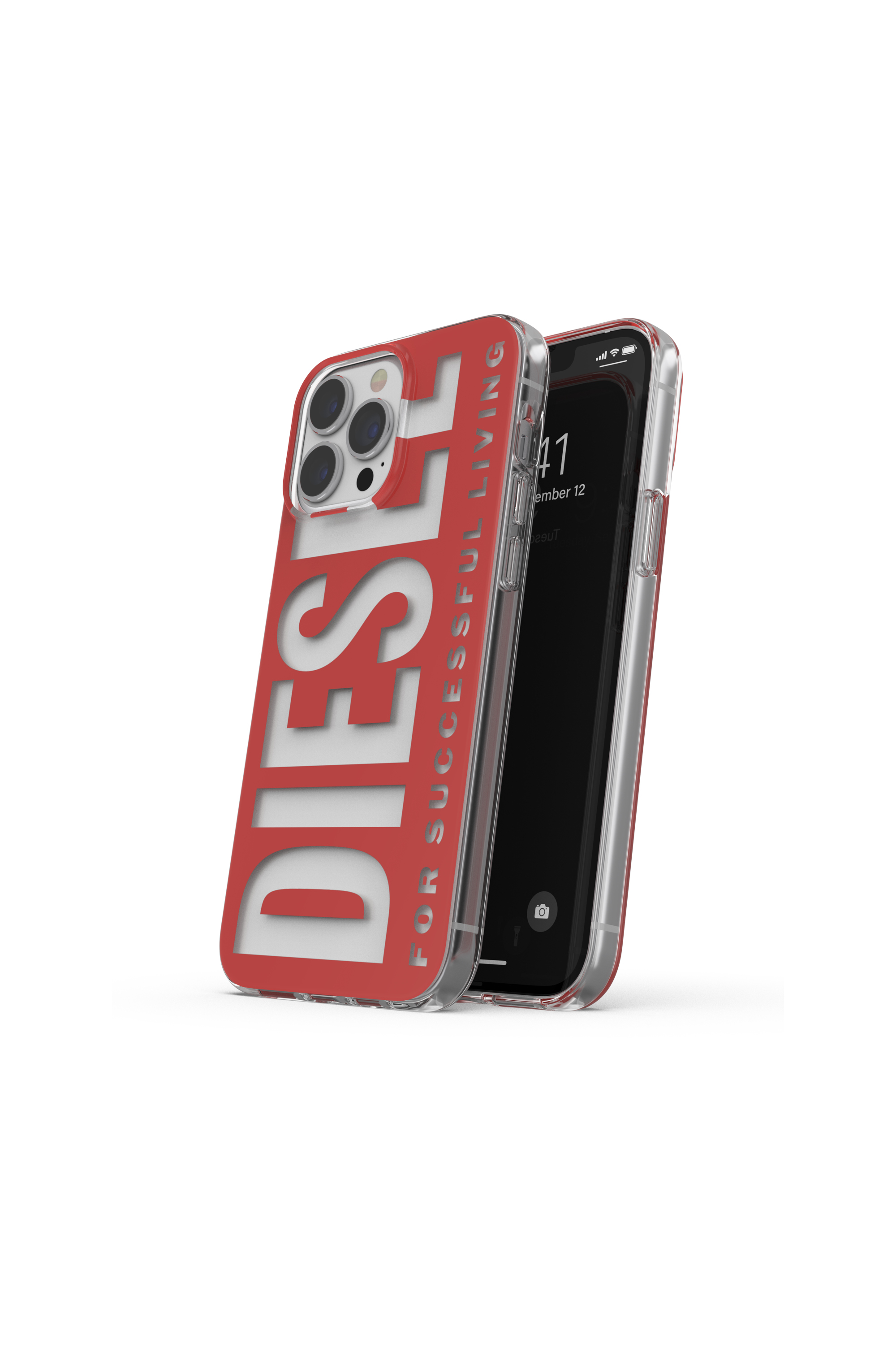 Diesel - 47204 STANDARDASE, Unisex's Clear case for iPhone 13 Pro Max in Red - 3