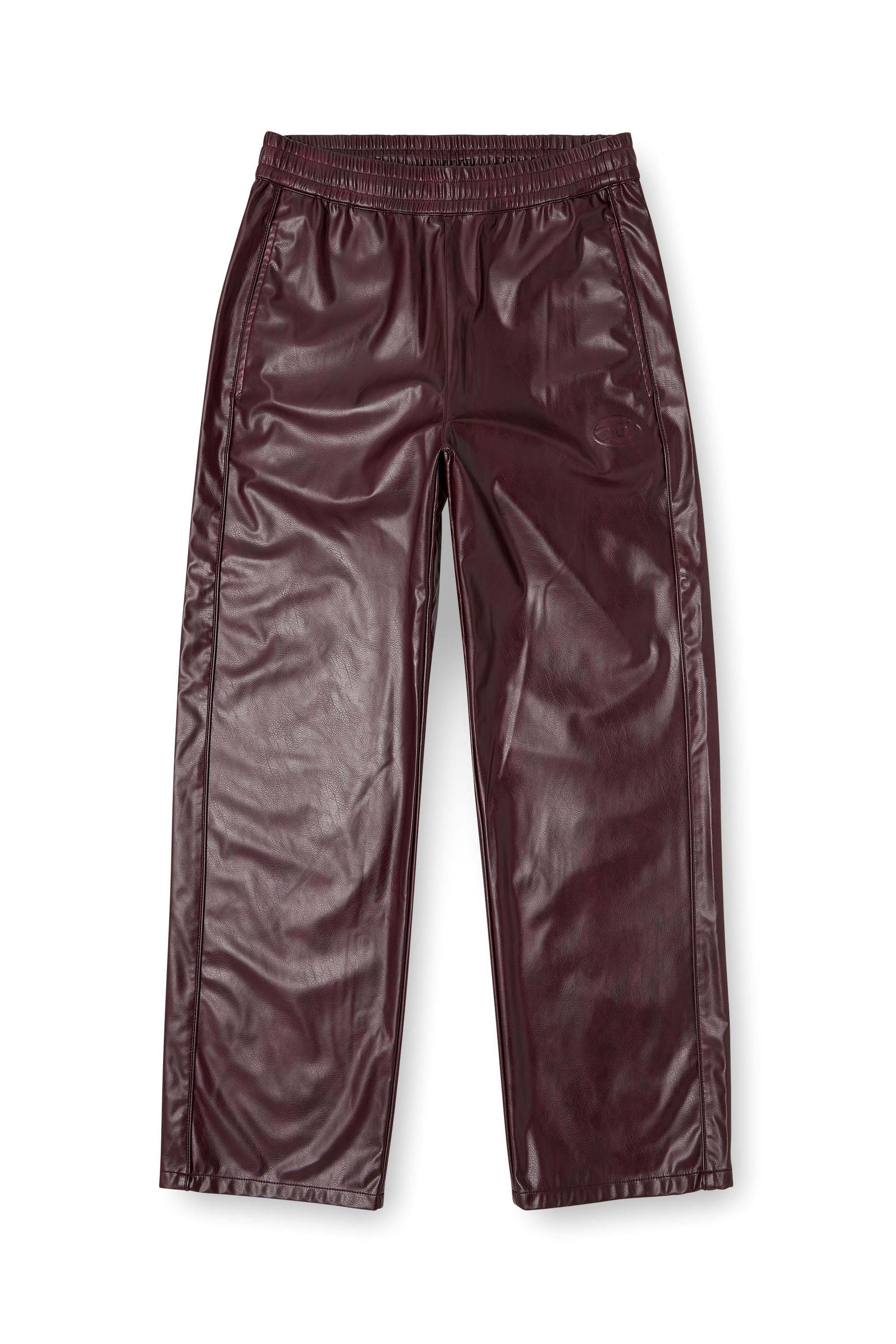 Diesel - FR-P-ARTEN, Man's Pants with logo in burgundy in Burgundy - 3
