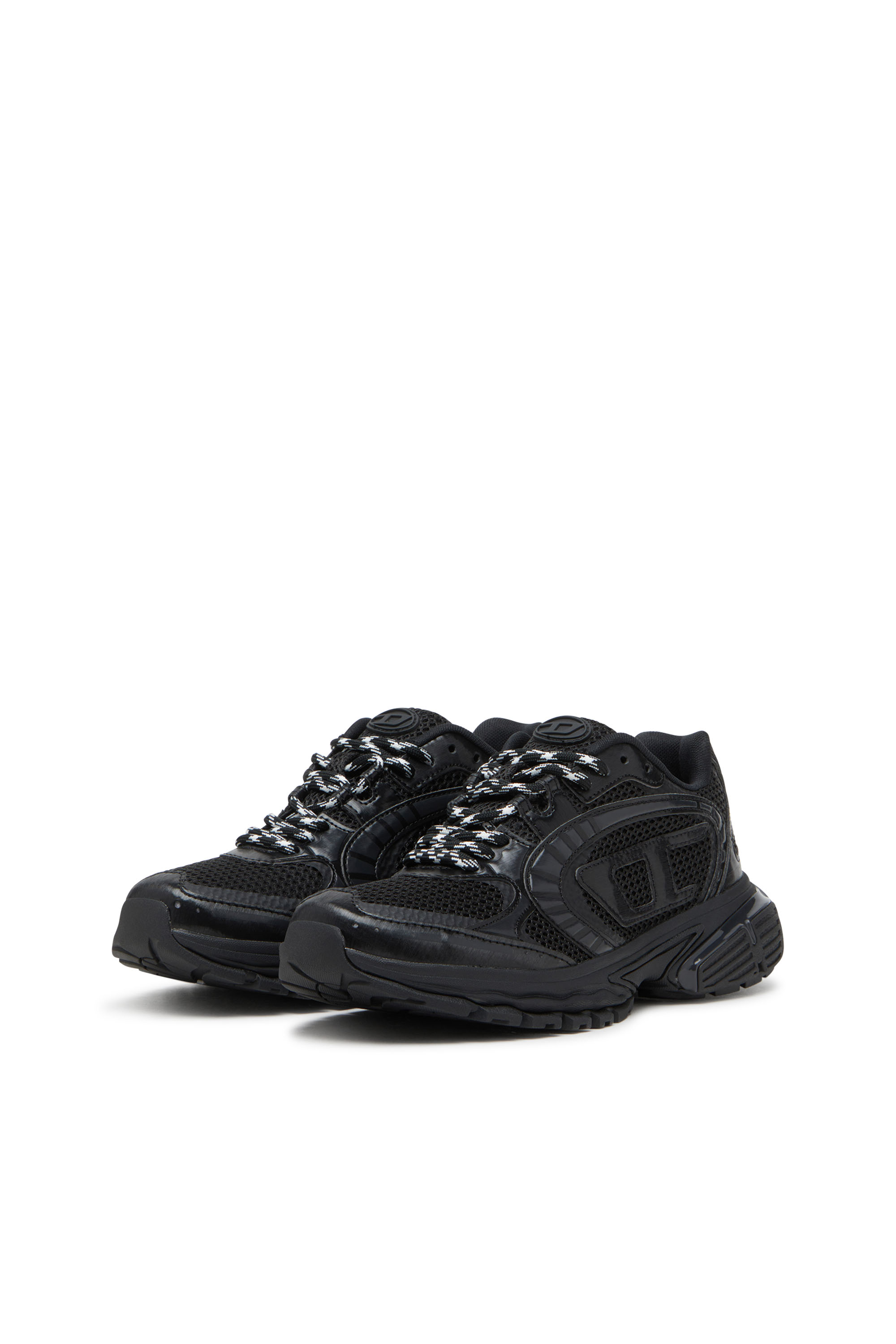 Diesel - S-PRO-V-DENSE LOW W, Woman's Monochrome mesh sneakers with Oval D logo in Black - 8