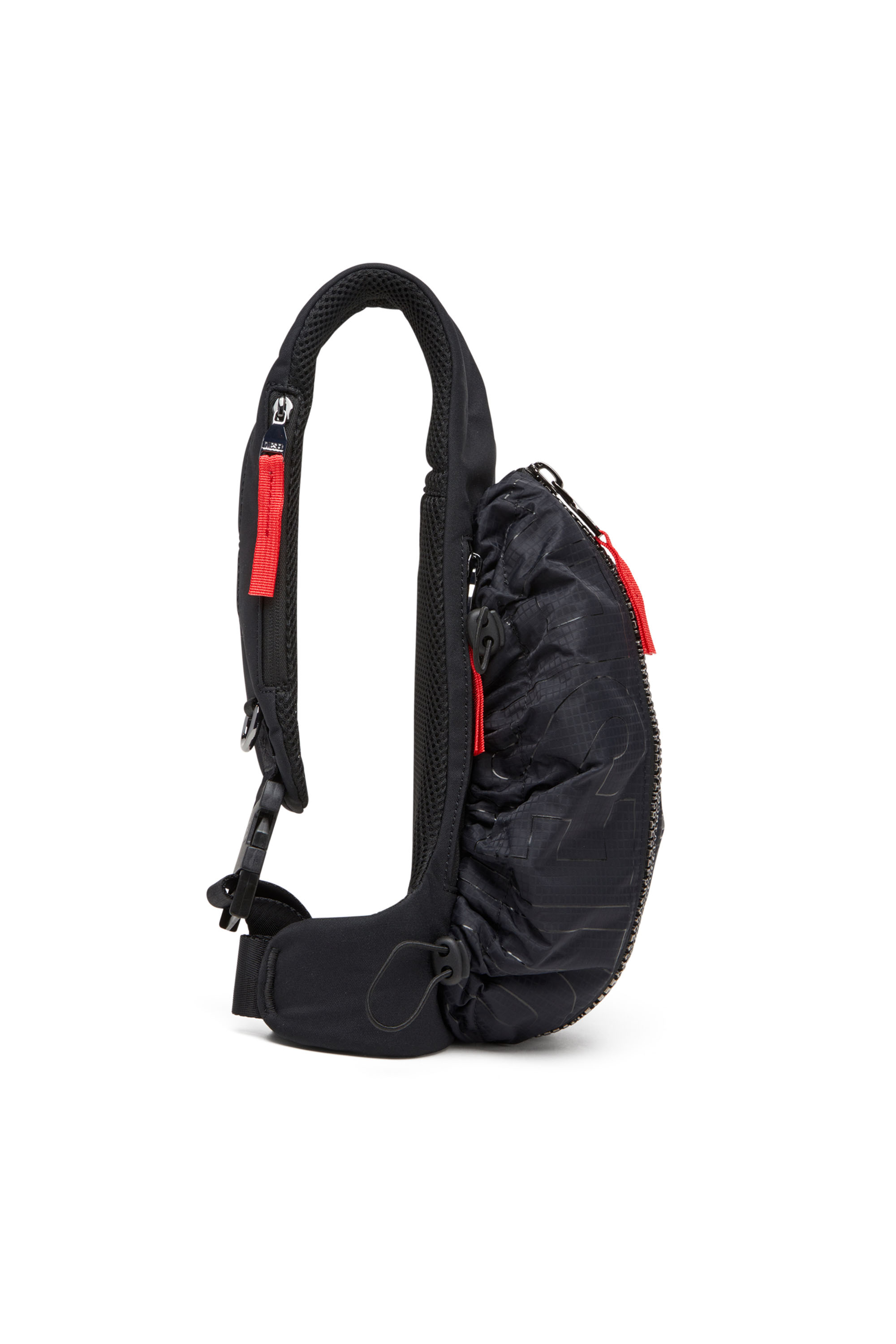 ZIP-D CROSSBODY X, Black Diesel - ZIP-D CROSSBODY X, Man's Zip-D-Sling bag in check-jacquard shell in Black - 4