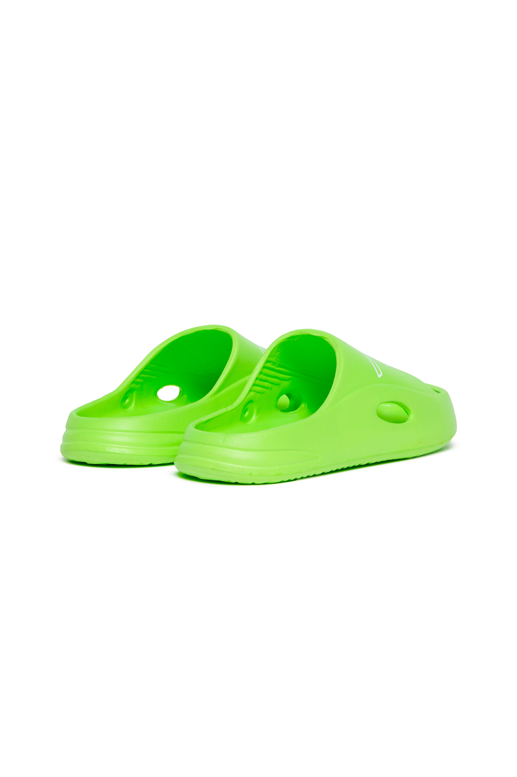 Diesel - SA-CHUNCKY D, Unisex's EVA pool slides with logo print in Green Fluo - 3