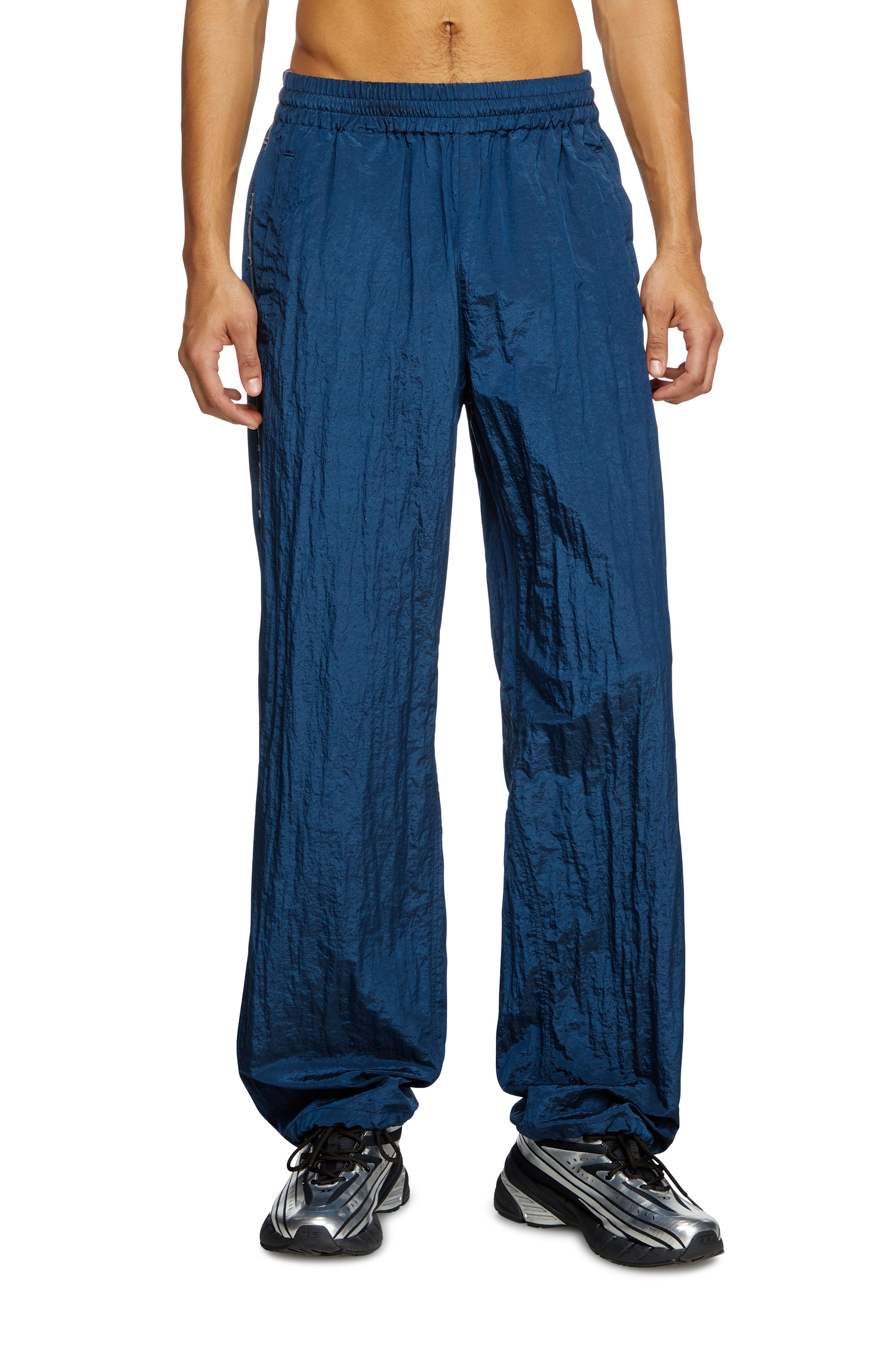 Diesel - P-ANTHEIT, Man's Track pants with distressed piping in Blue - 2