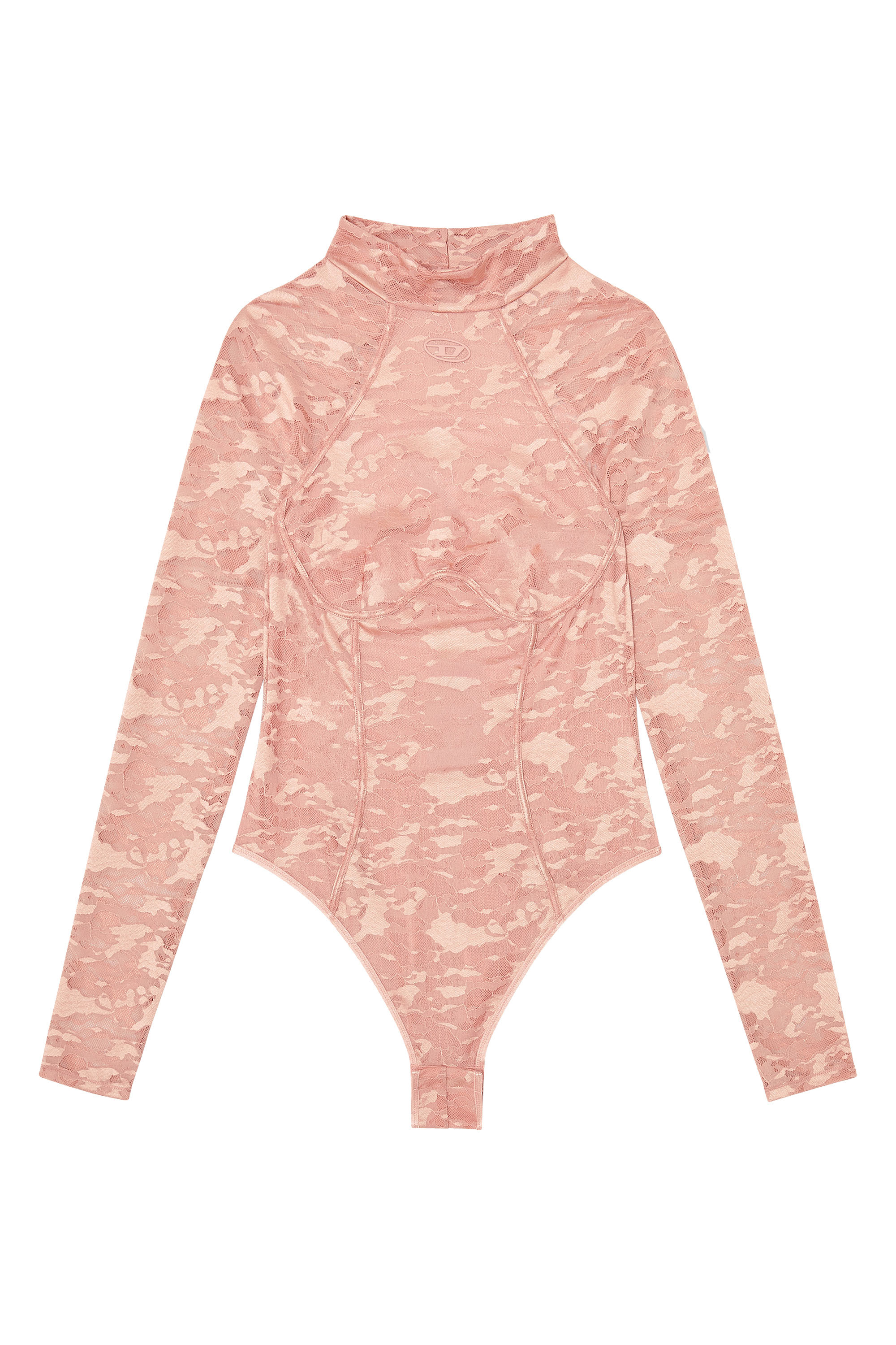 Diesel - VIVIAN-UTLT, Woman's Bodysuit in nylon lace with open back in Nude - 2