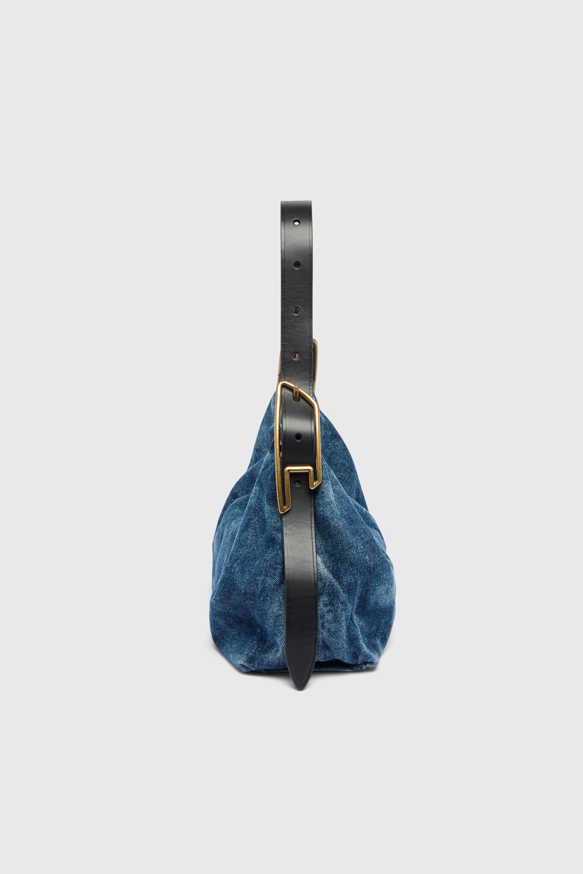 Diesel - D-LINE HOBO S, Woman's D-Line-Denim shoulder bag in Medium blue - 5