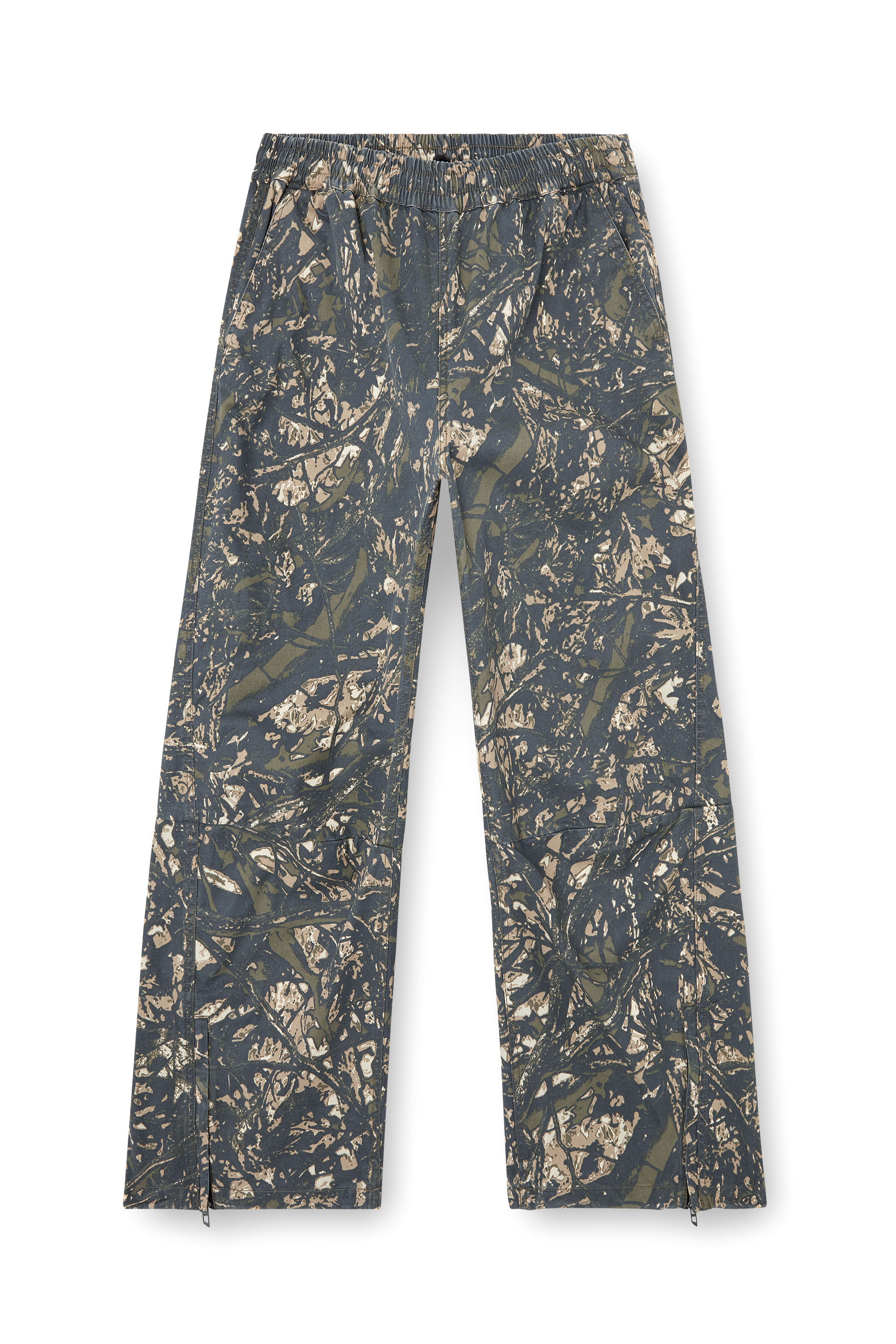 Diesel - P-LINT, Man's Stylised camo utility pants in Green/Brown - 3