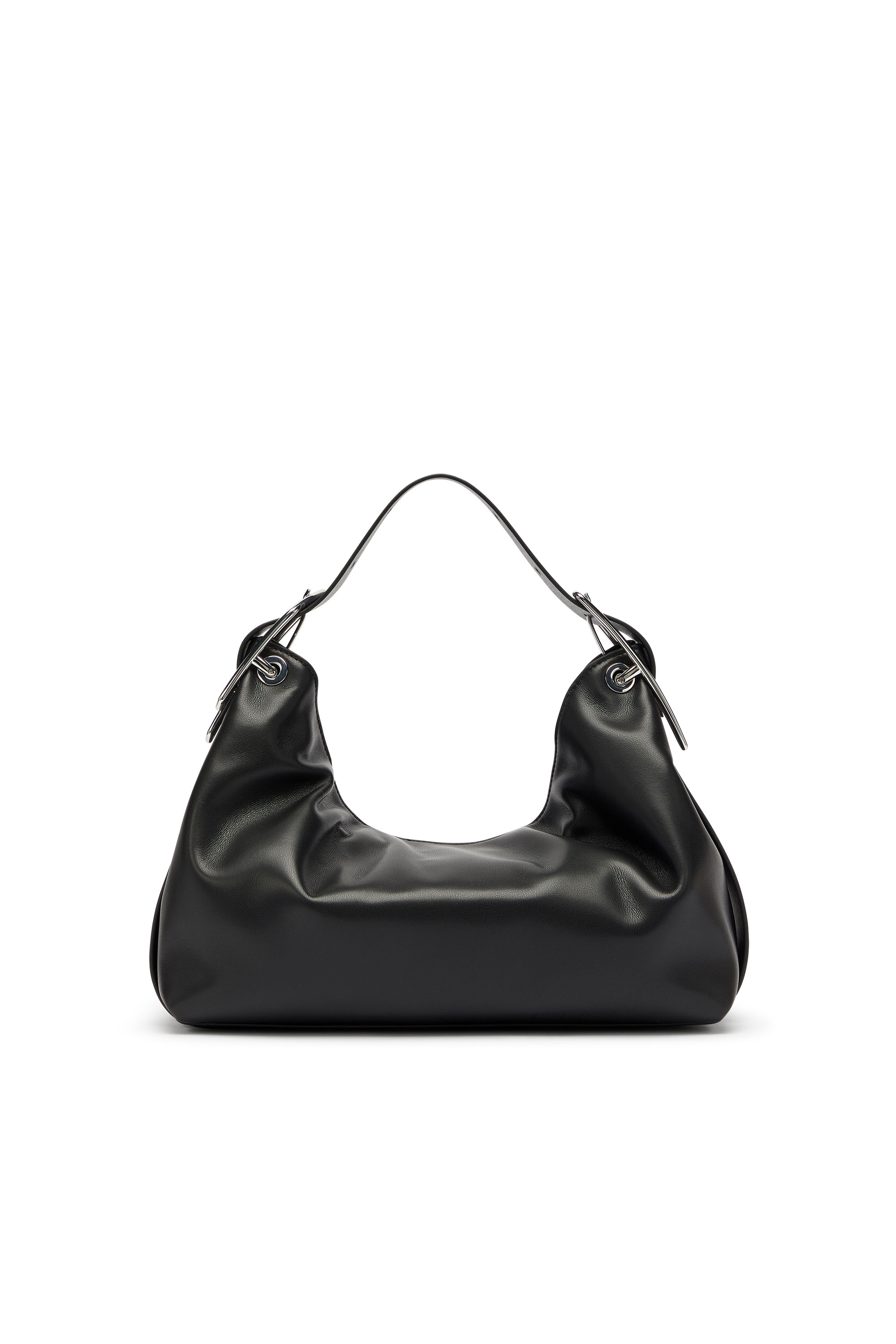 Diesel - D-LINE SHOULDER, Woman's D-Line-Leather shoulder bag in Black - 4