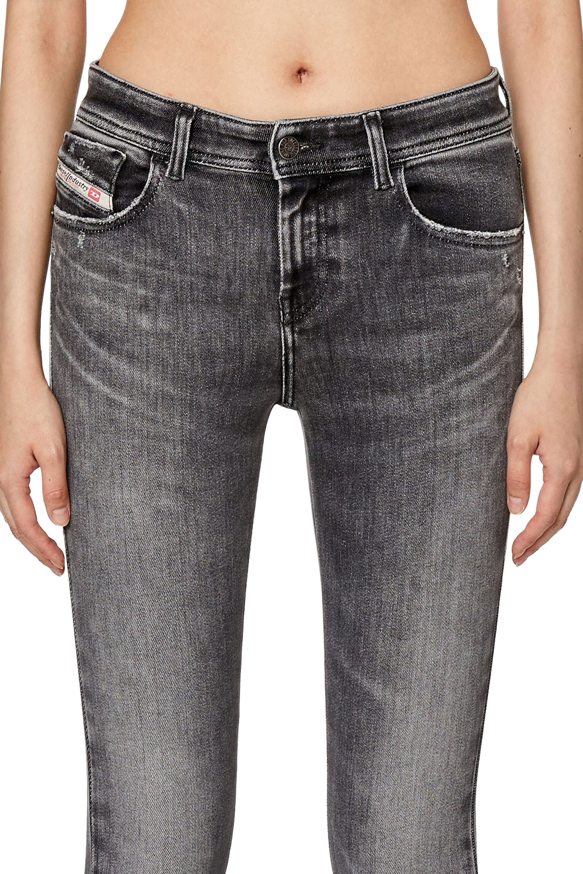 Diesel - Super skinny Jeans 2017 Slandy 09G12, Black/Dark grey - Image 4