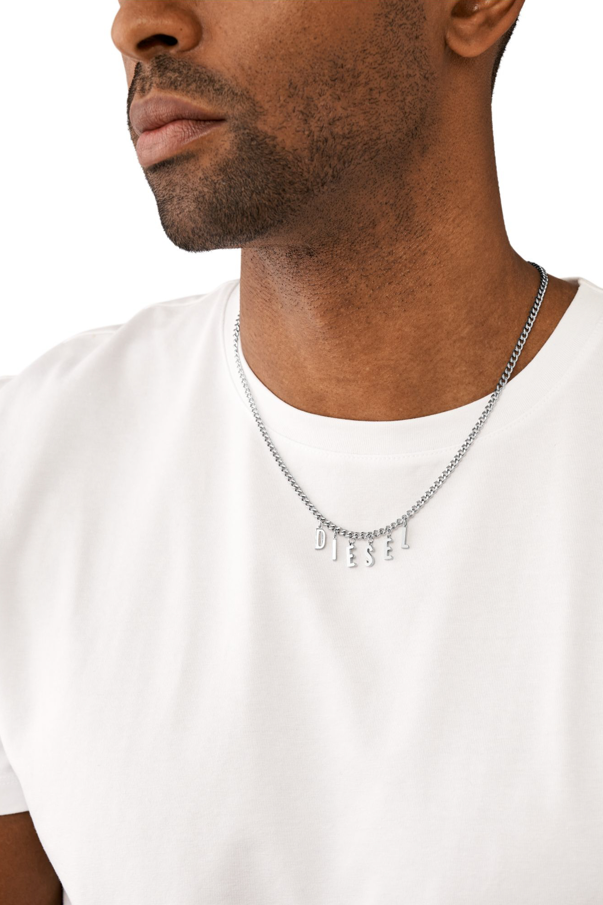 Diesel - DX1494, Man Stainless steel chain necklace in Silver - Image 3