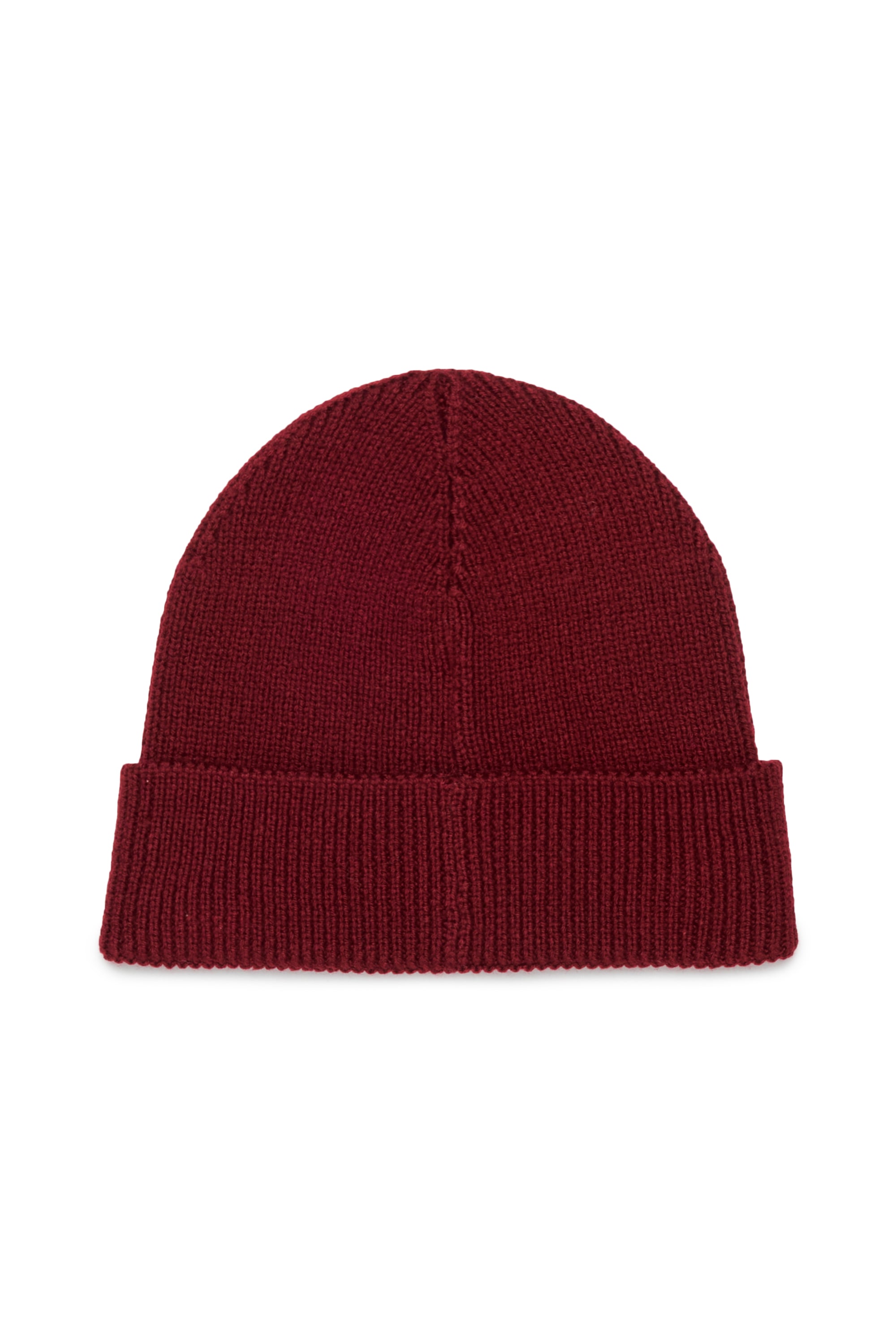 Diesel - FLOT, Unisex's Wool-blend beanie with D logo patch in Red - 2