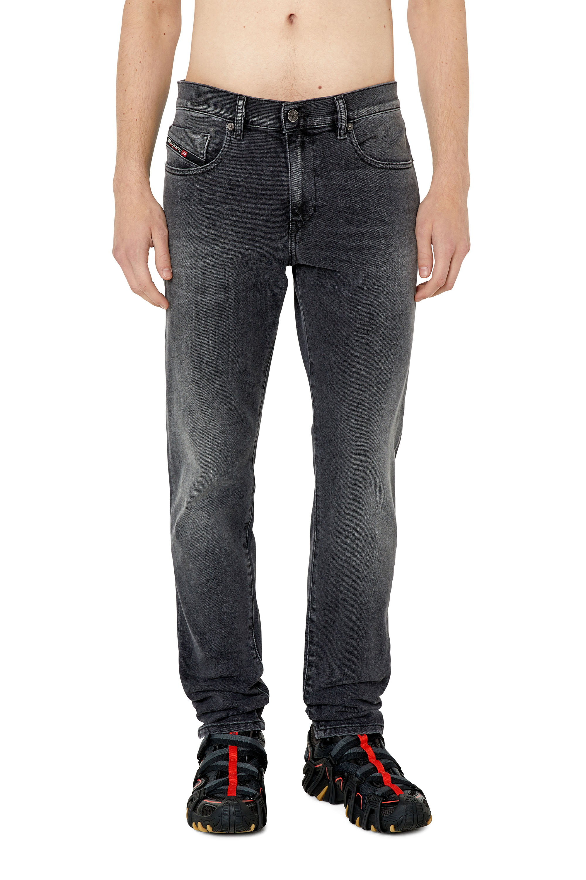 Diesel - 2019 D-Strukt 09E94 Slim Jeans, Black/Dark grey - Image 1