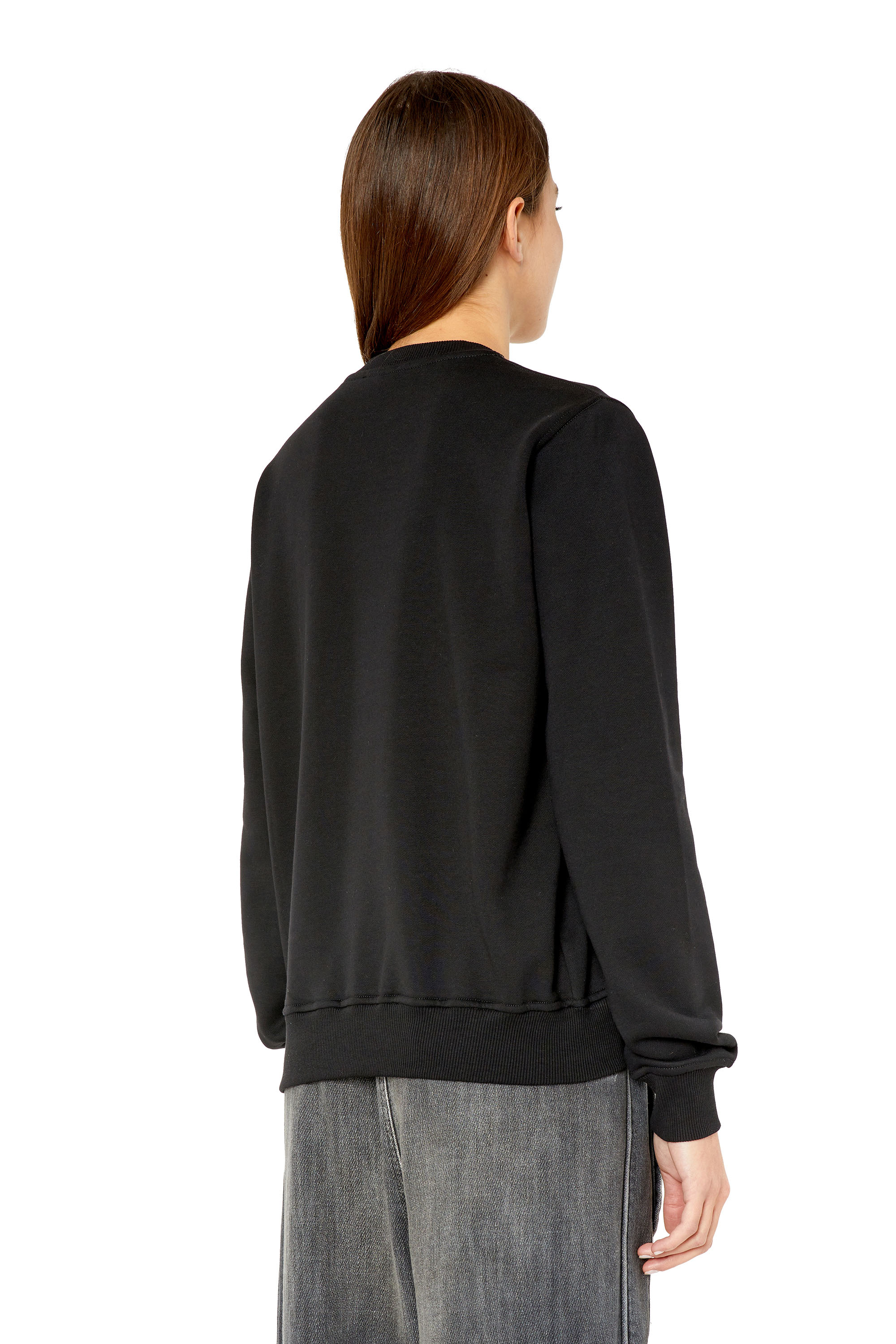 Diesel - F-REGGY-DOVAL-PJ, Woman Sweatshirt with oval D patch in Black - Image 4