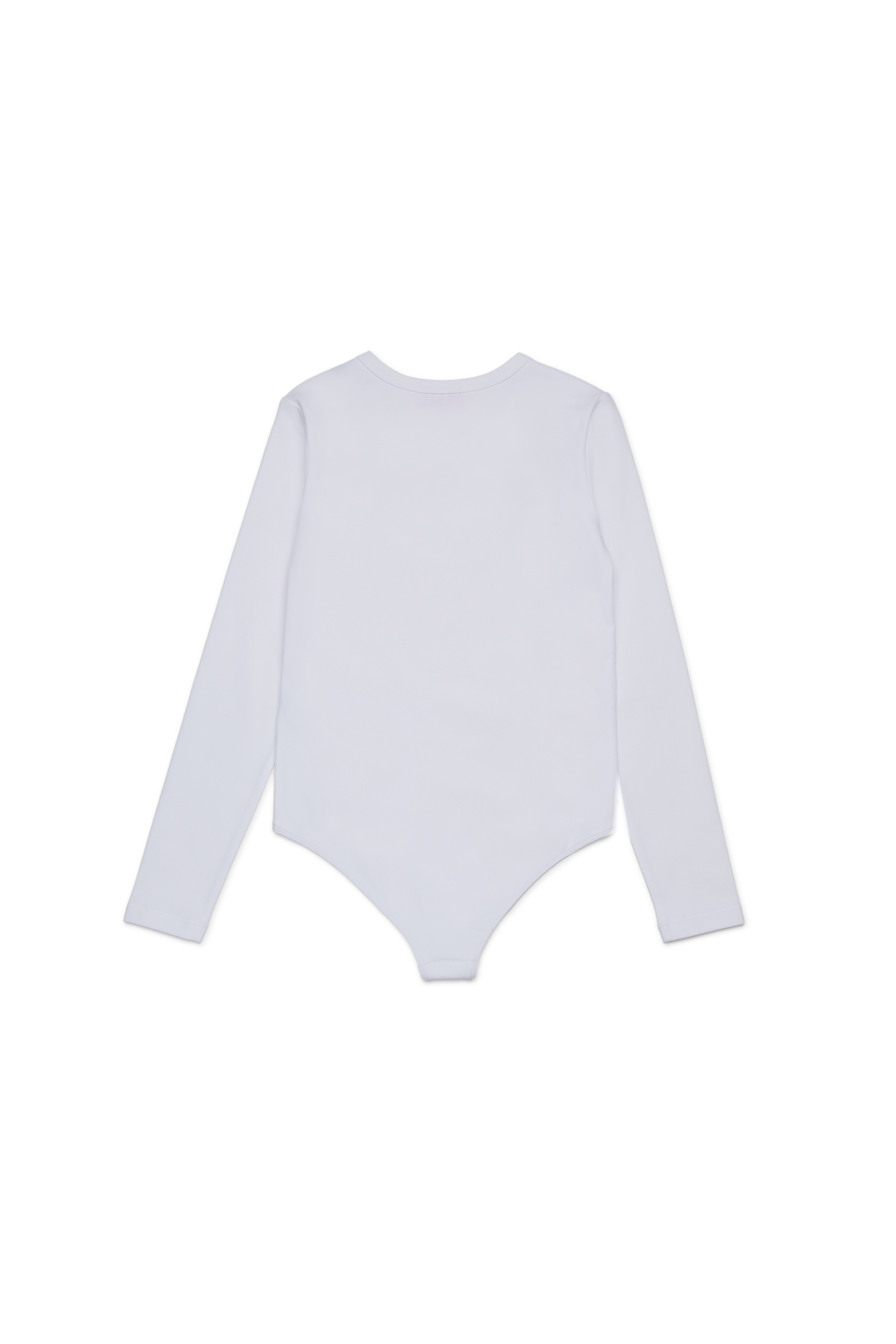 Diesel - BALAT, Woman's Cotton bodysuit with long sleeves in White - 2