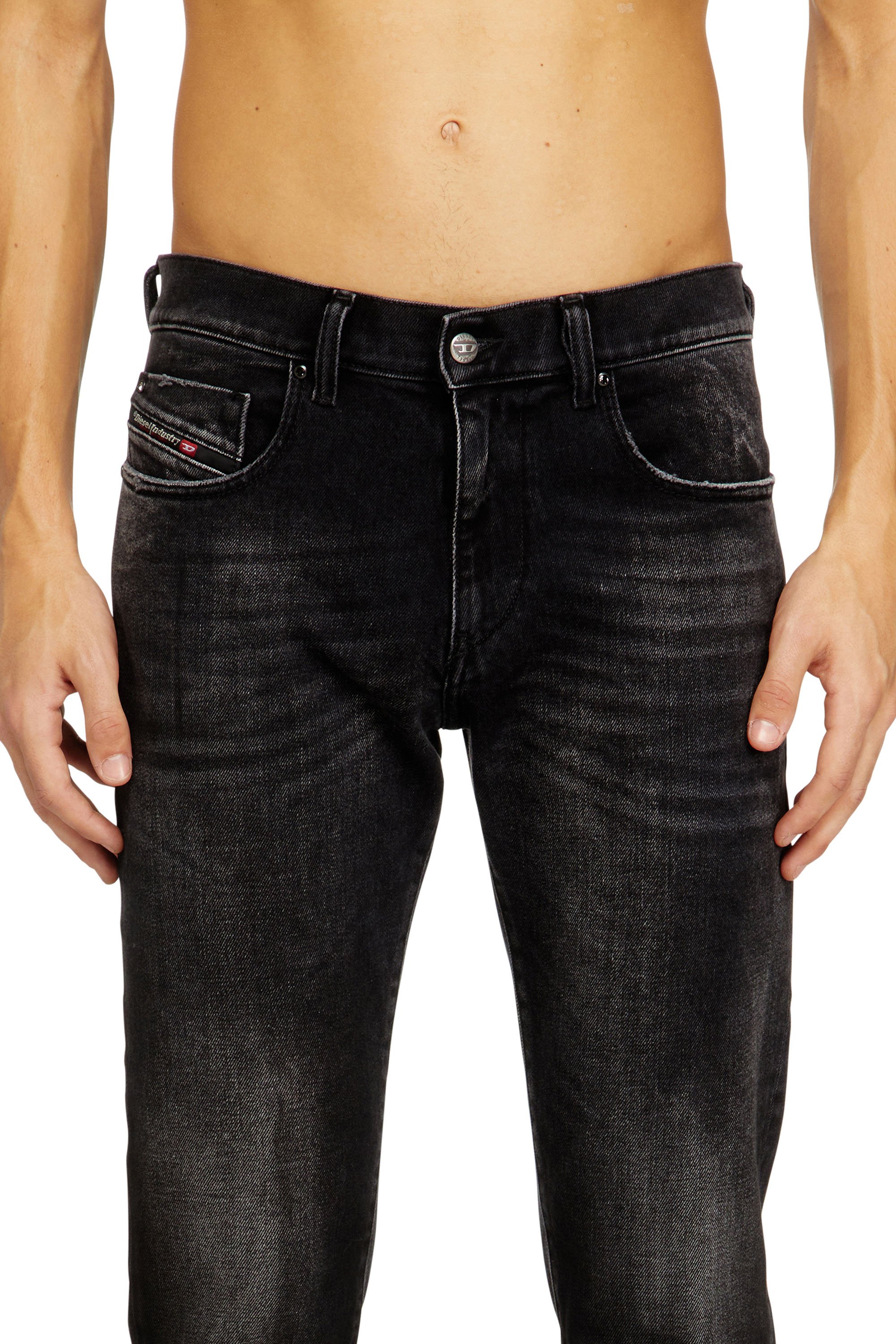 Diesel - Man's Slim Jeans 2019 D-Strukt 09N42, Black/Dark grey - 4