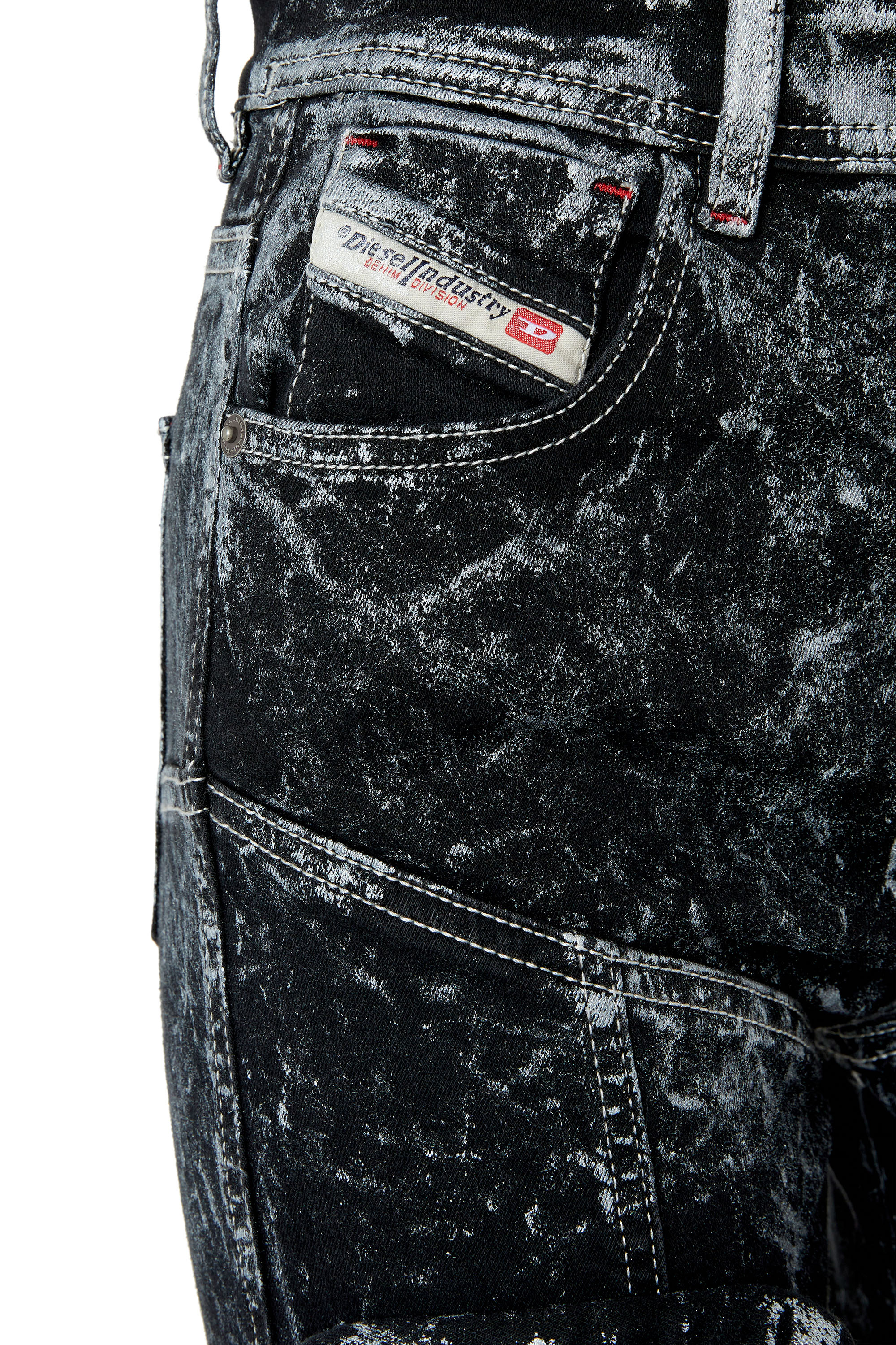 Diesel - Super skinny Jeans 1984 Slandy-High 0EMAZ, Black/Dark grey - Image 3