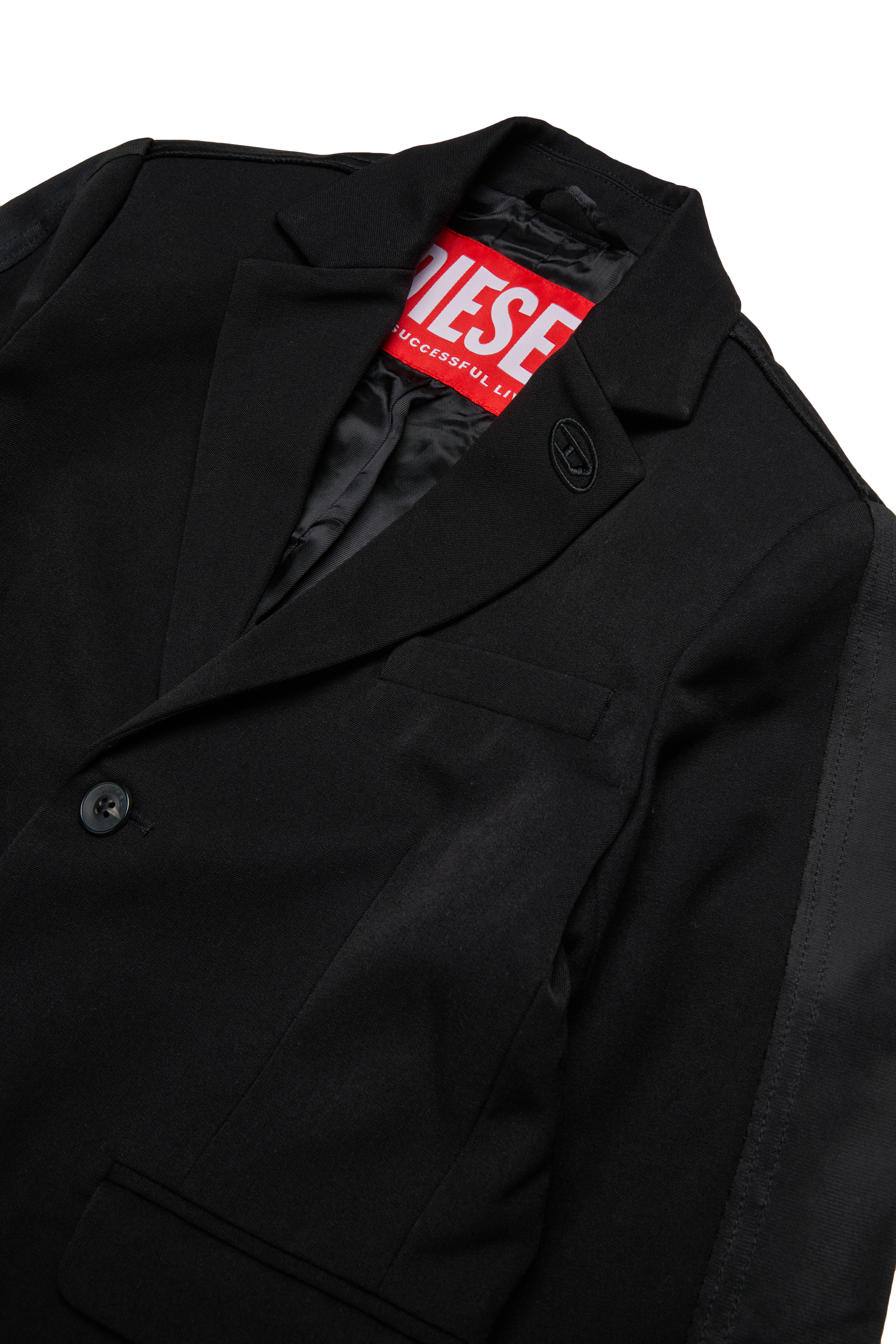 Diesel - JWIRE, Man's Suit jacket in mixed fabrics in Black - 3