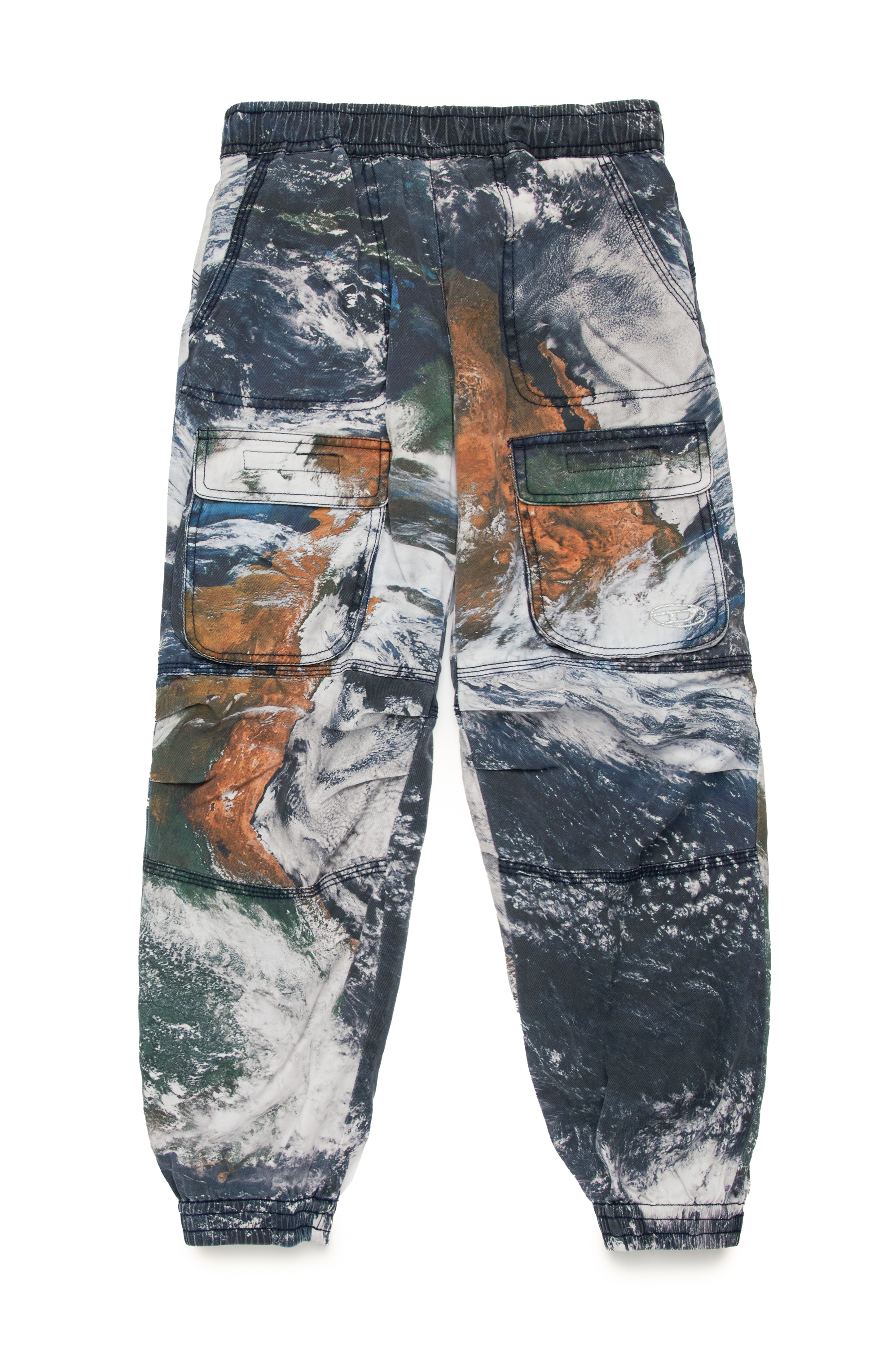 Diesel - PMIRTCMF, Unisex's Fluid cargo pants with Camo Planet print in Multicolor - 1