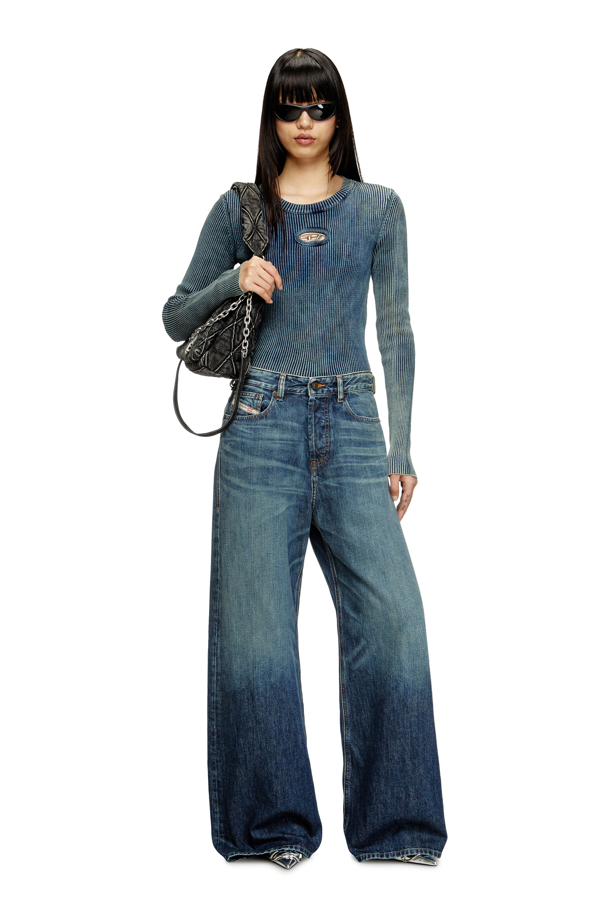 Diesel - Woman's Relaxed Jeans 1996 D-Sire 09H59, Dark Blue - 3