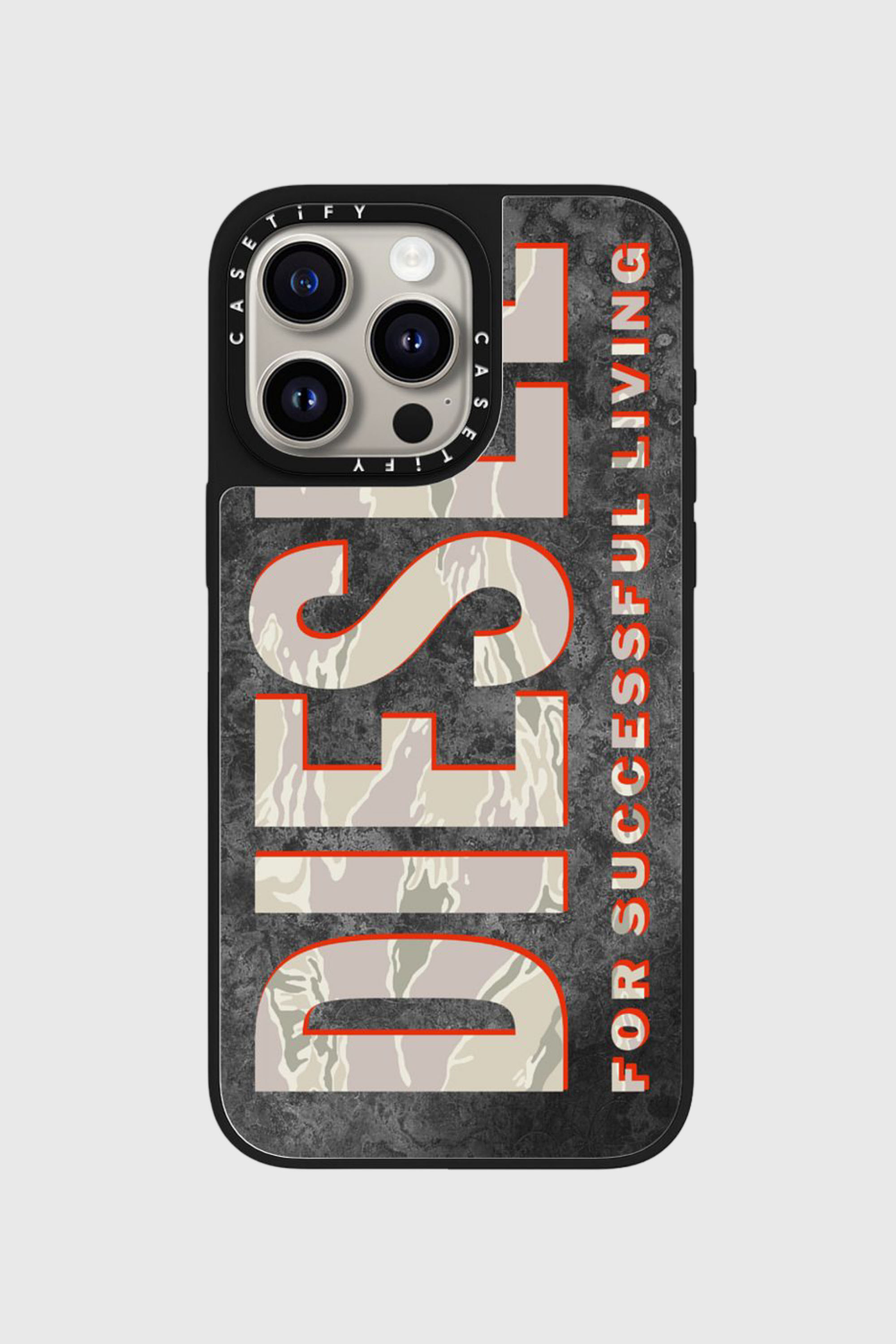Diesel - 60329 CASETIFY MOULDED CASE, Unisex's Magsafe Camo Case iPhone 15 Pro Max in Brown/White - 5