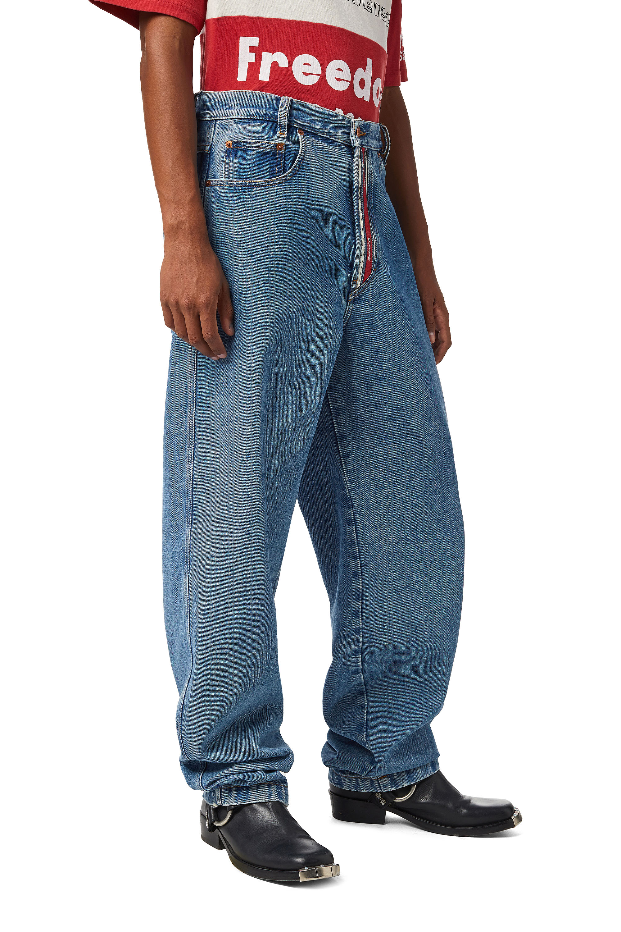Diesel - DXD-2P1 0EHAP Straight Jeans, Medium blue - Image 4